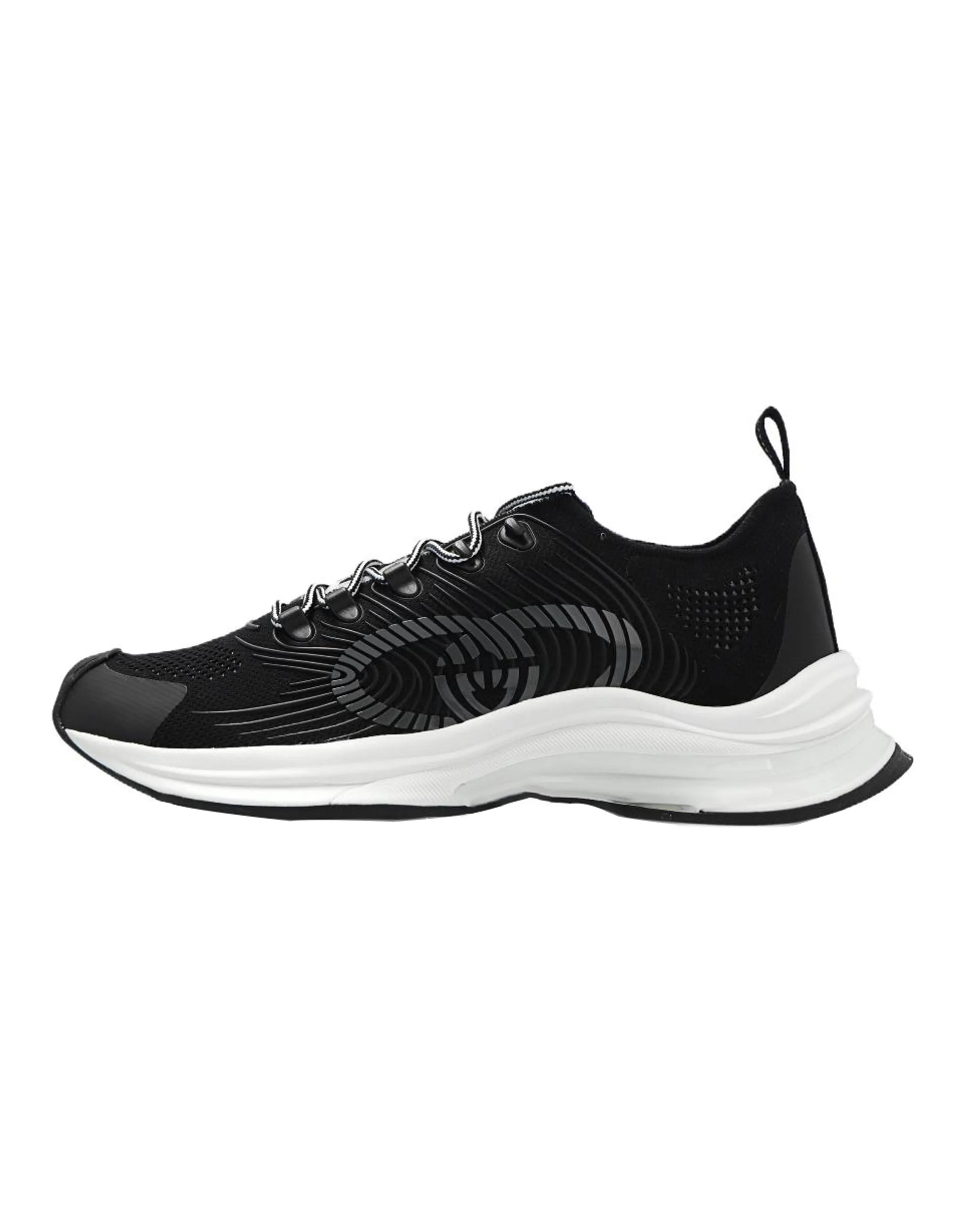 GUCCI RUN Low-Top Casual Shoes Men's Black White