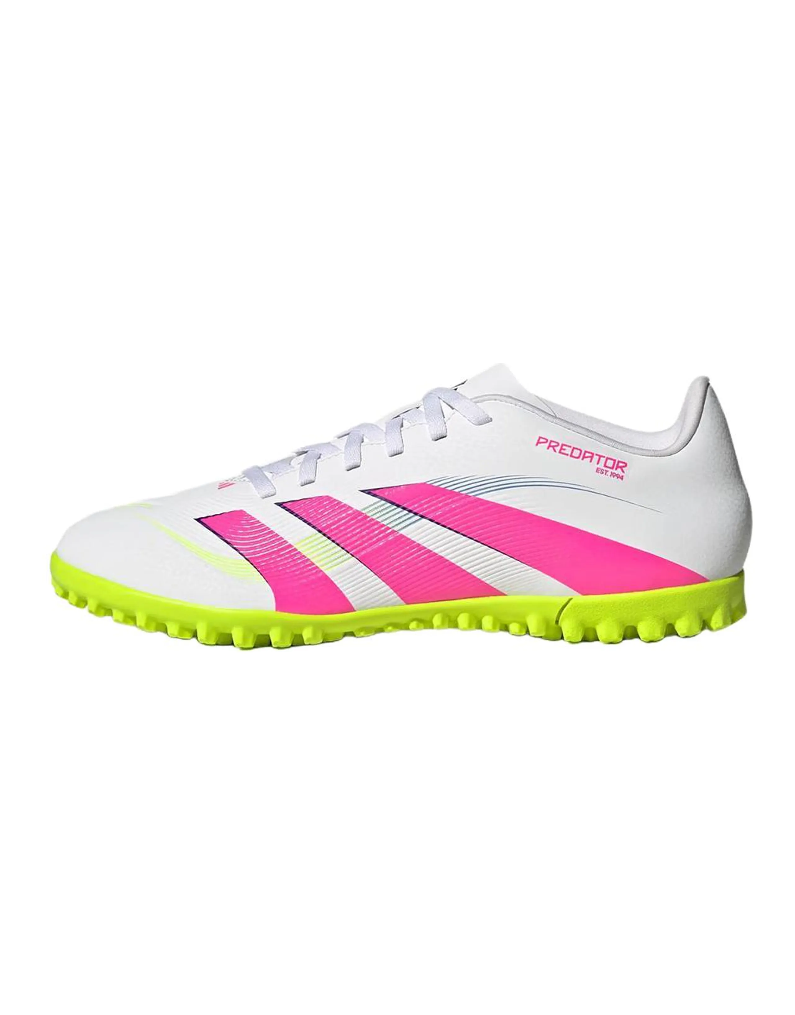 adidas Predator CLUB Versatile Comfortable TF (Rubber Turf) Textile Slip-Resistant Wear-Resistant Soccer Shoes Men's White Pink