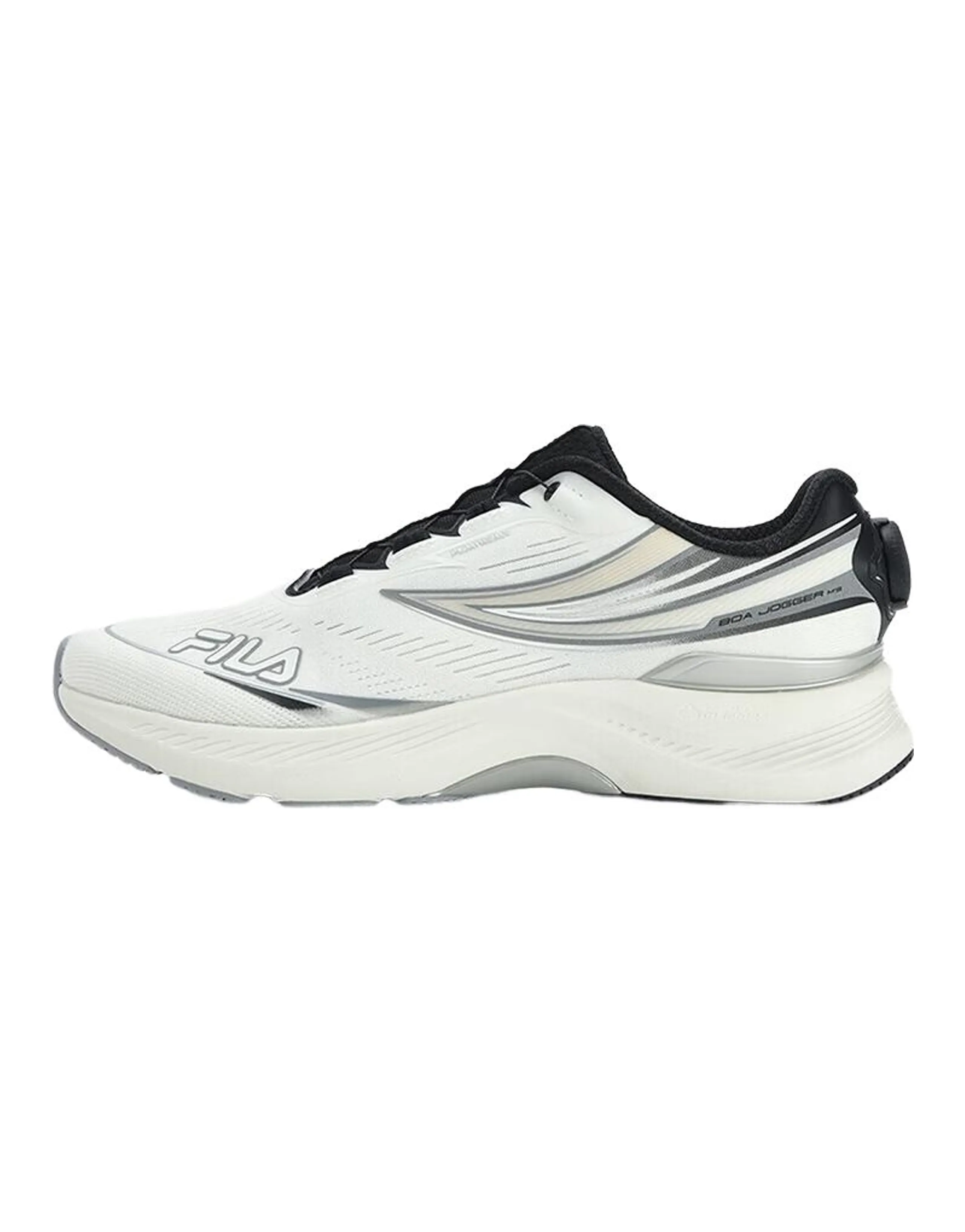 FILA BOA JOGGER M'S Anti-Slip Wear-Resistant Low-Top Running Shoes Men's Black White