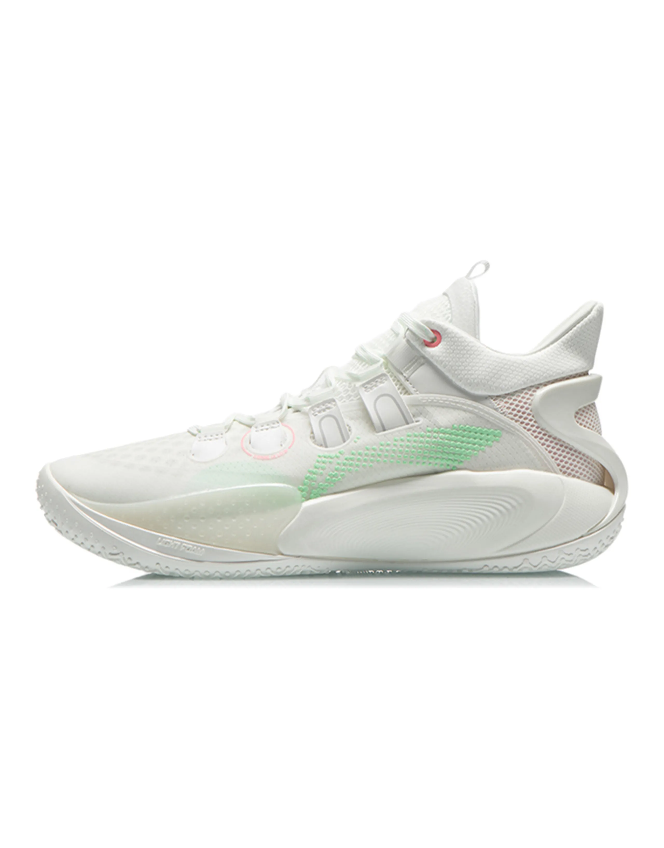 LiNing SONIC 9 Low Slip-Resistant Cushioning Wear-Resistant Low-Top Basketball Shoes Ivory