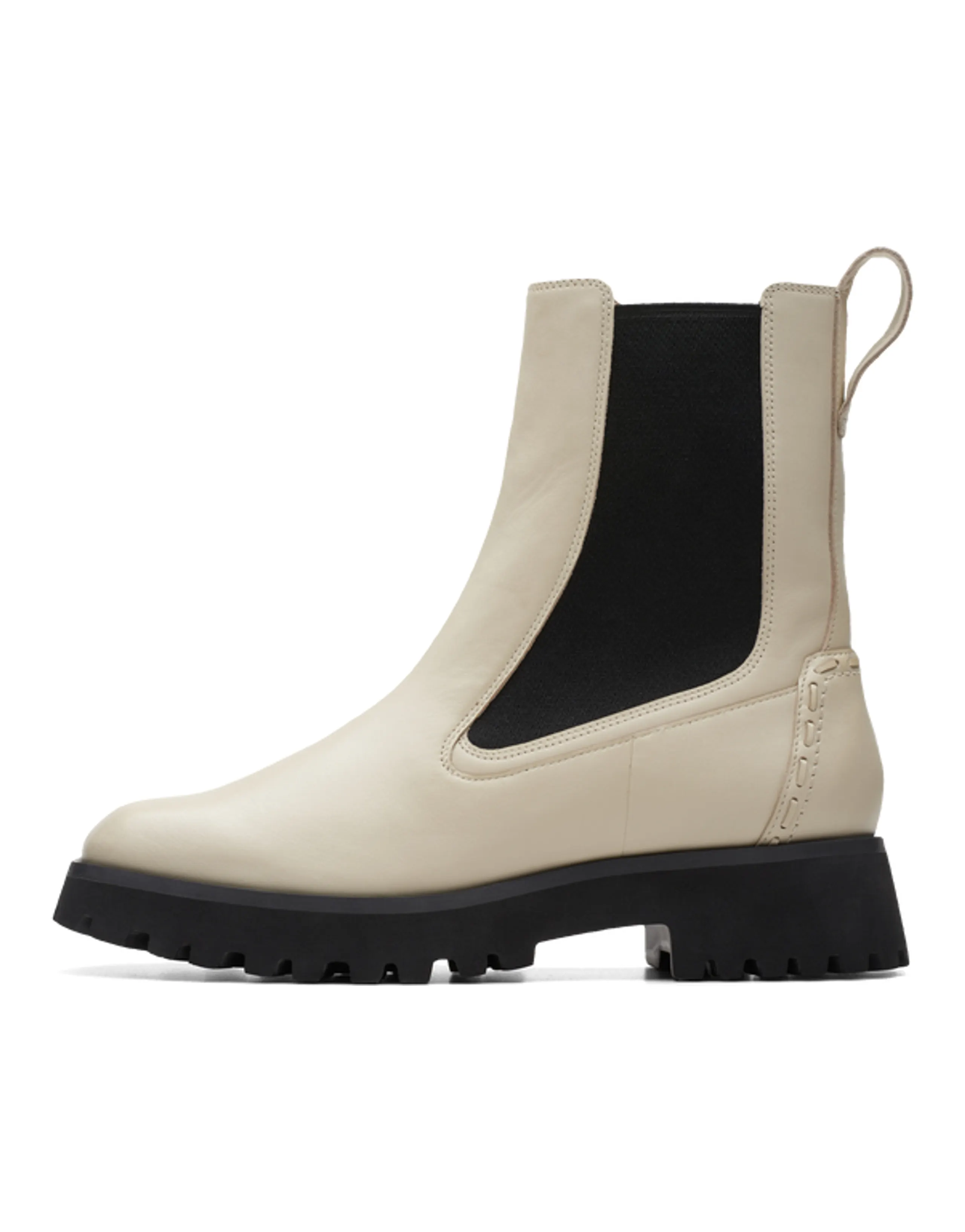 Clarks Trendy Series Short Chelsea Boots Women's White