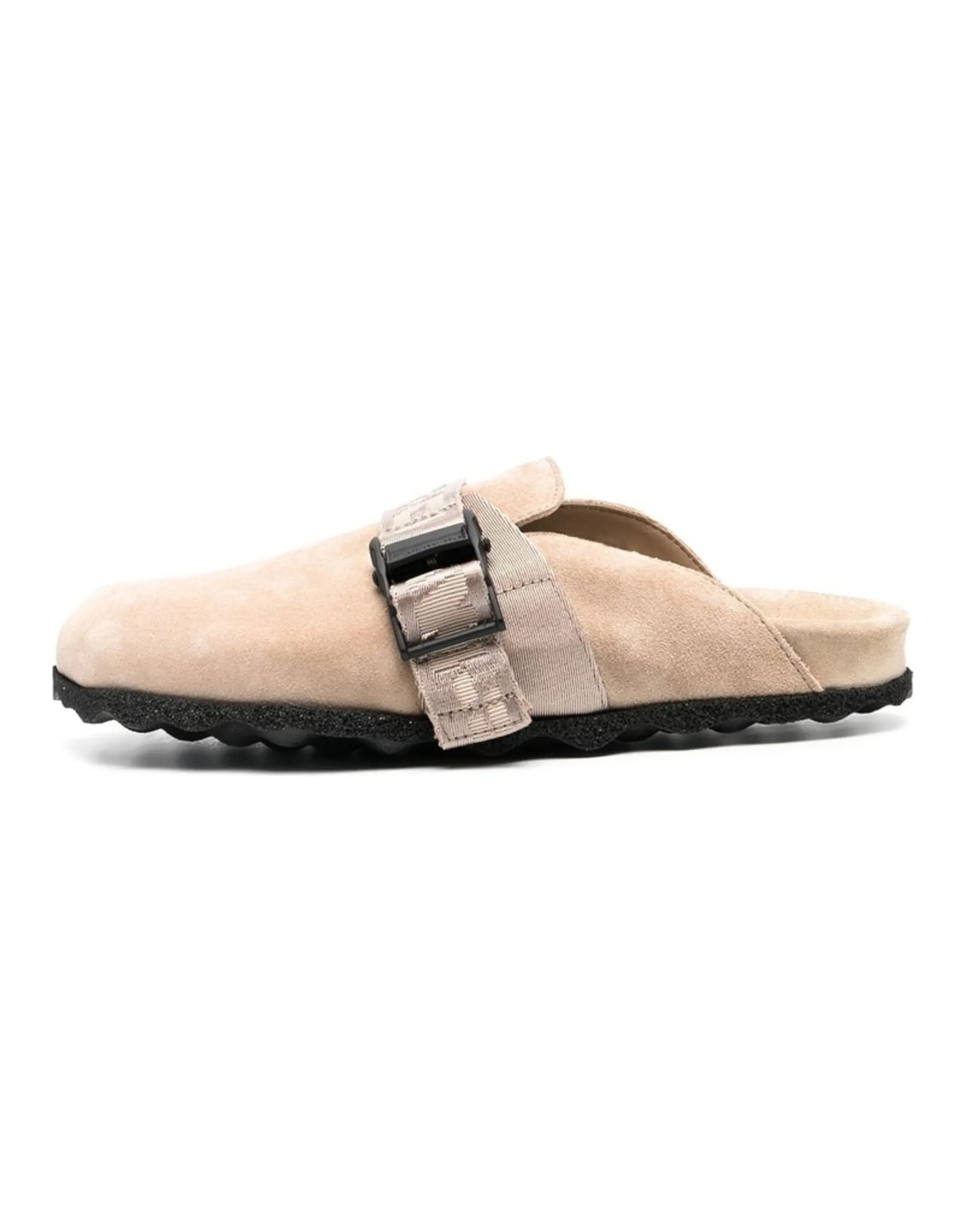 OFF WHITE Suede Industrial Belt Sabot Sand Women's