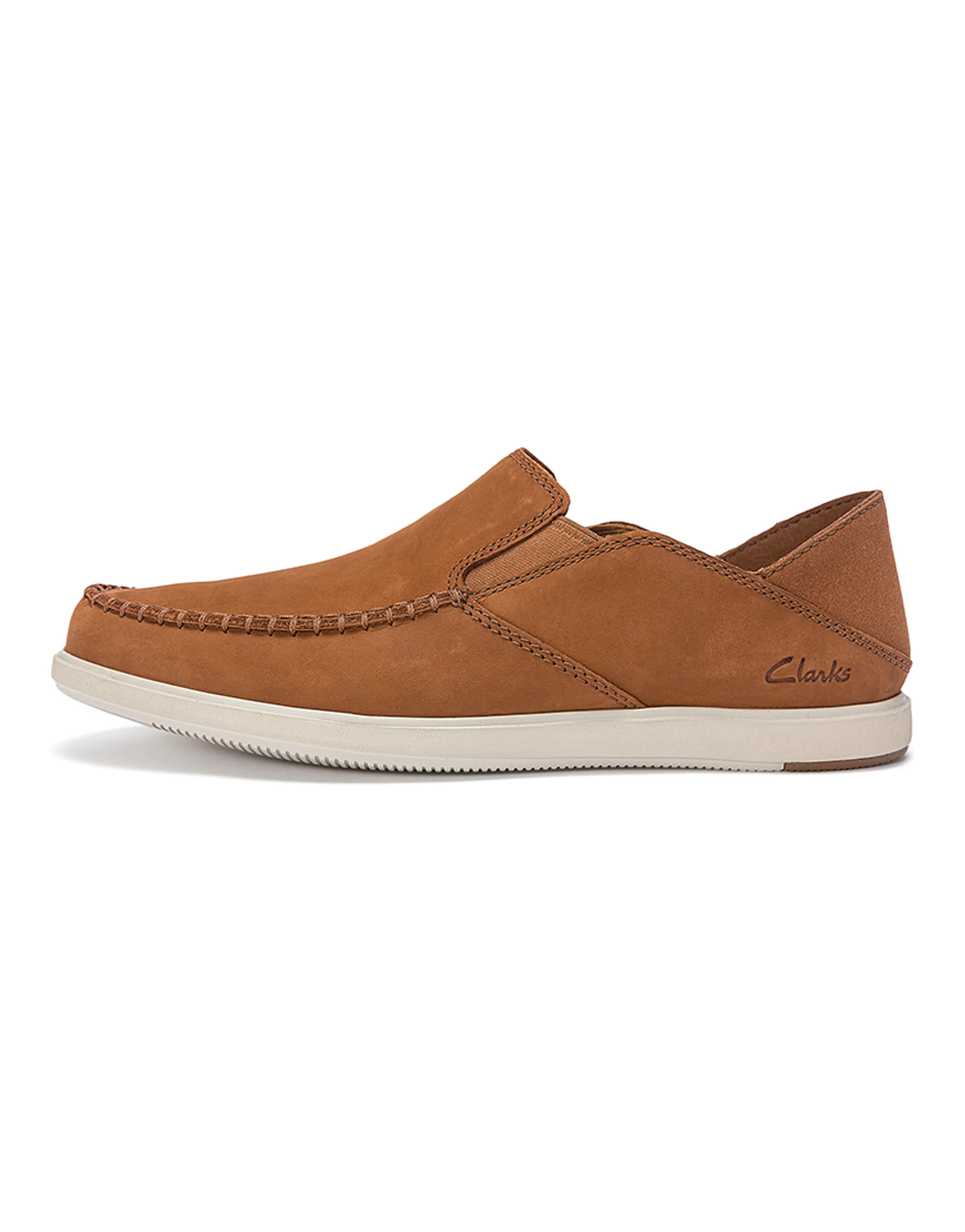 Clarks Bratton Slip Casual Shoes Men's Dark Umber