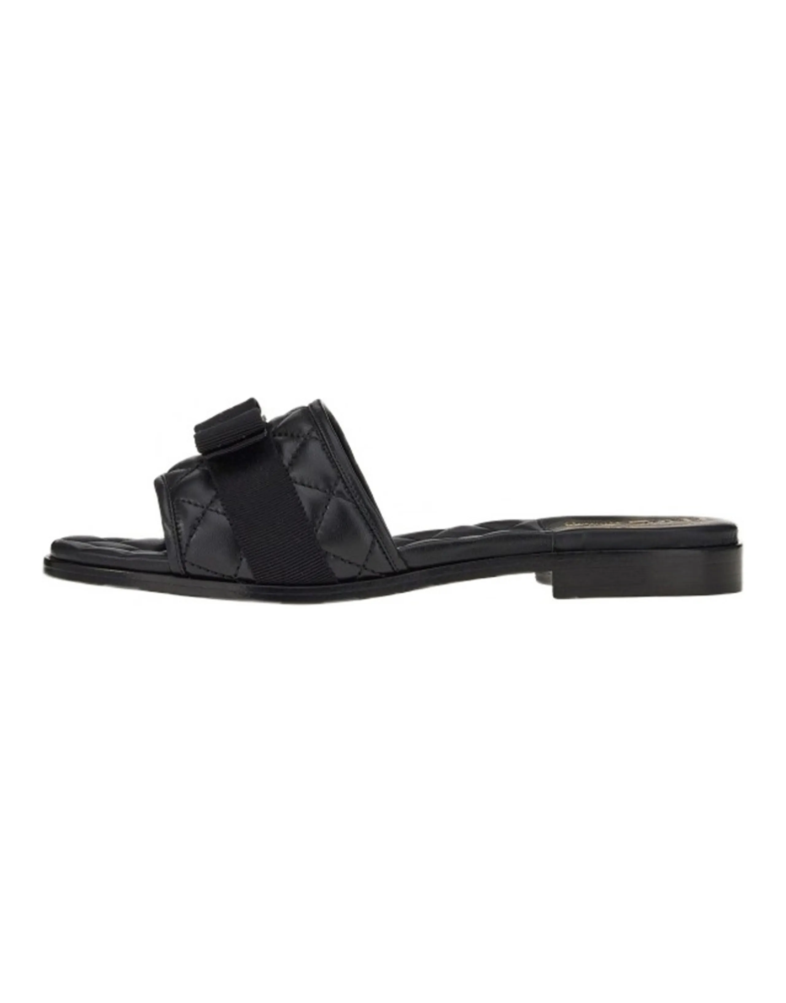 FERRAGAMO Vara Bow Quilted Slides