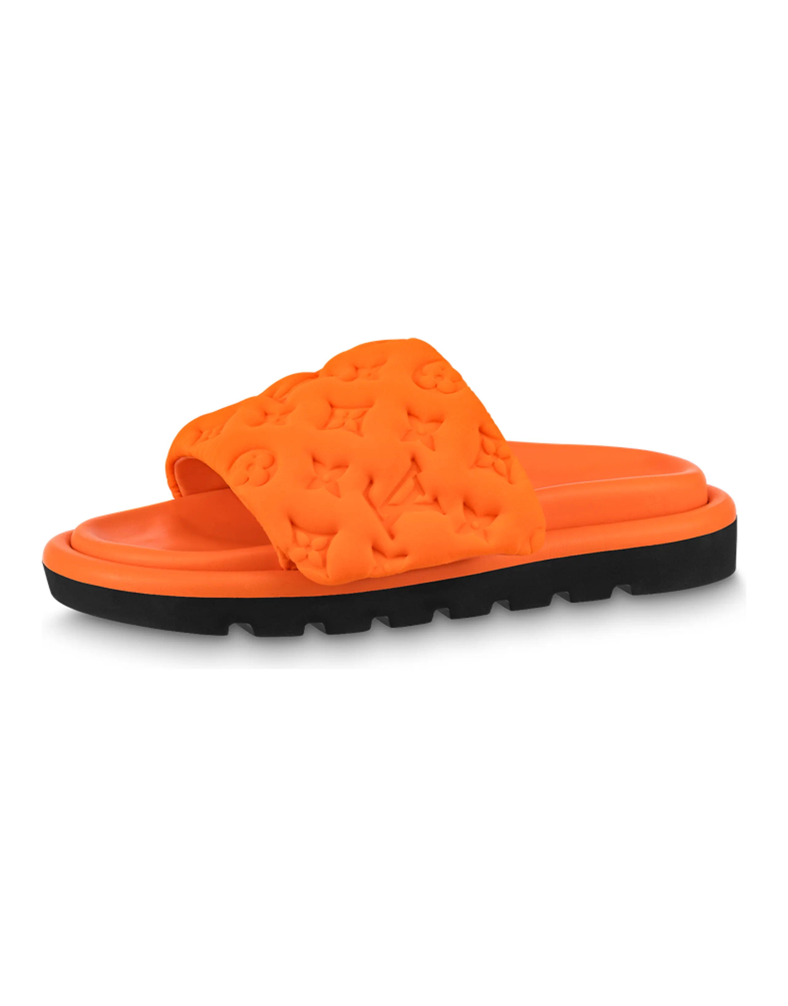 LOUIS VUITTON Slip Resistant Slide Slippers Women's Orange