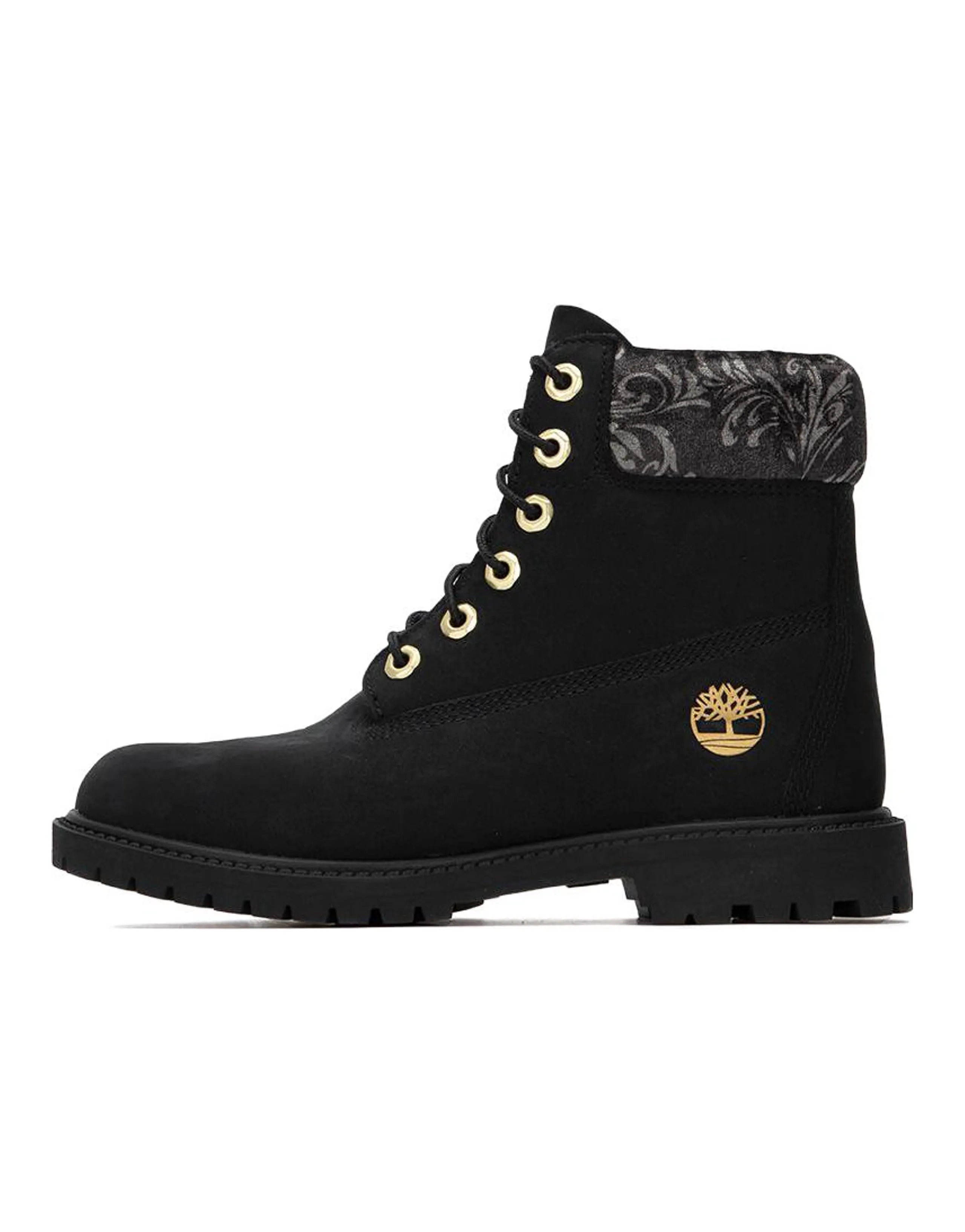 Timberland 6 Inch Heritage Lace Up Cupsole Boots 'Black Nubuck' Women's