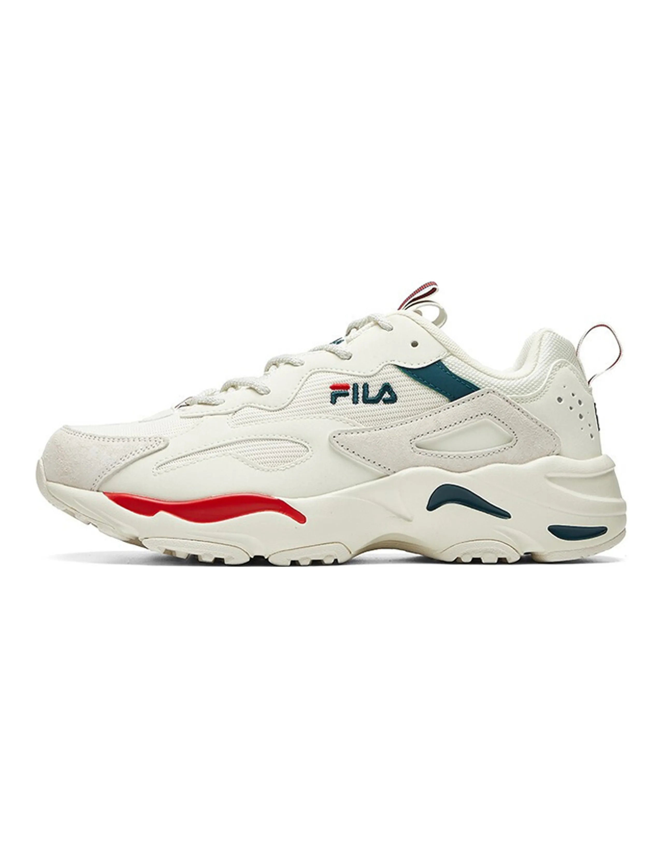 FILA Tracer Low Top Chunky Sneakers Men's White Green Red