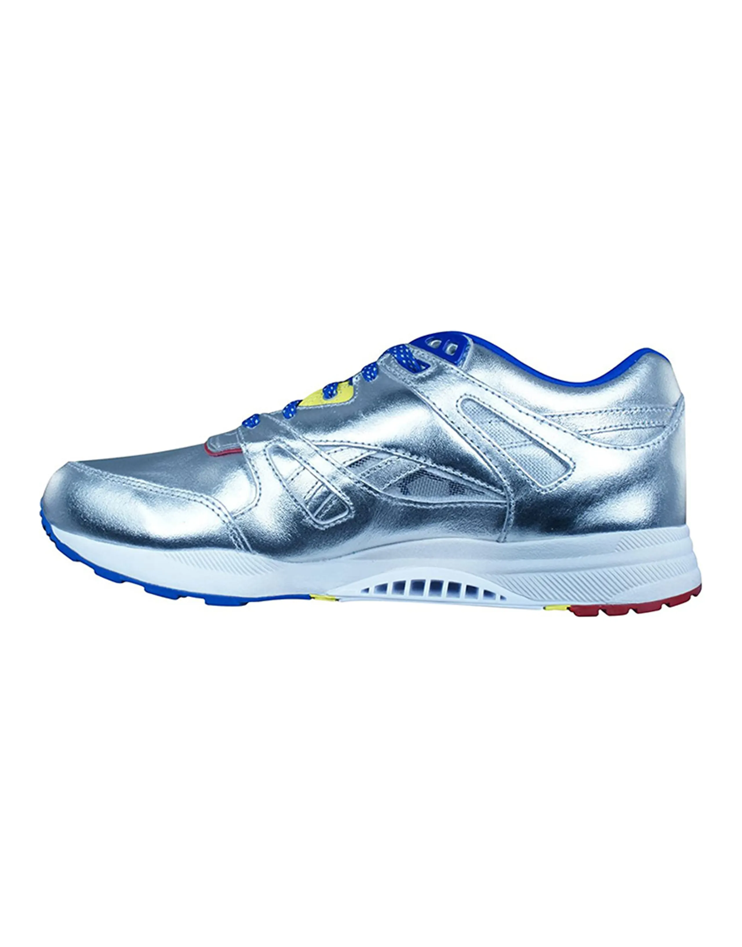 Reebok Cushioning Anti-Slip And Wear-Resistant Low-Top Running Shoes Men's Silver Blue Red