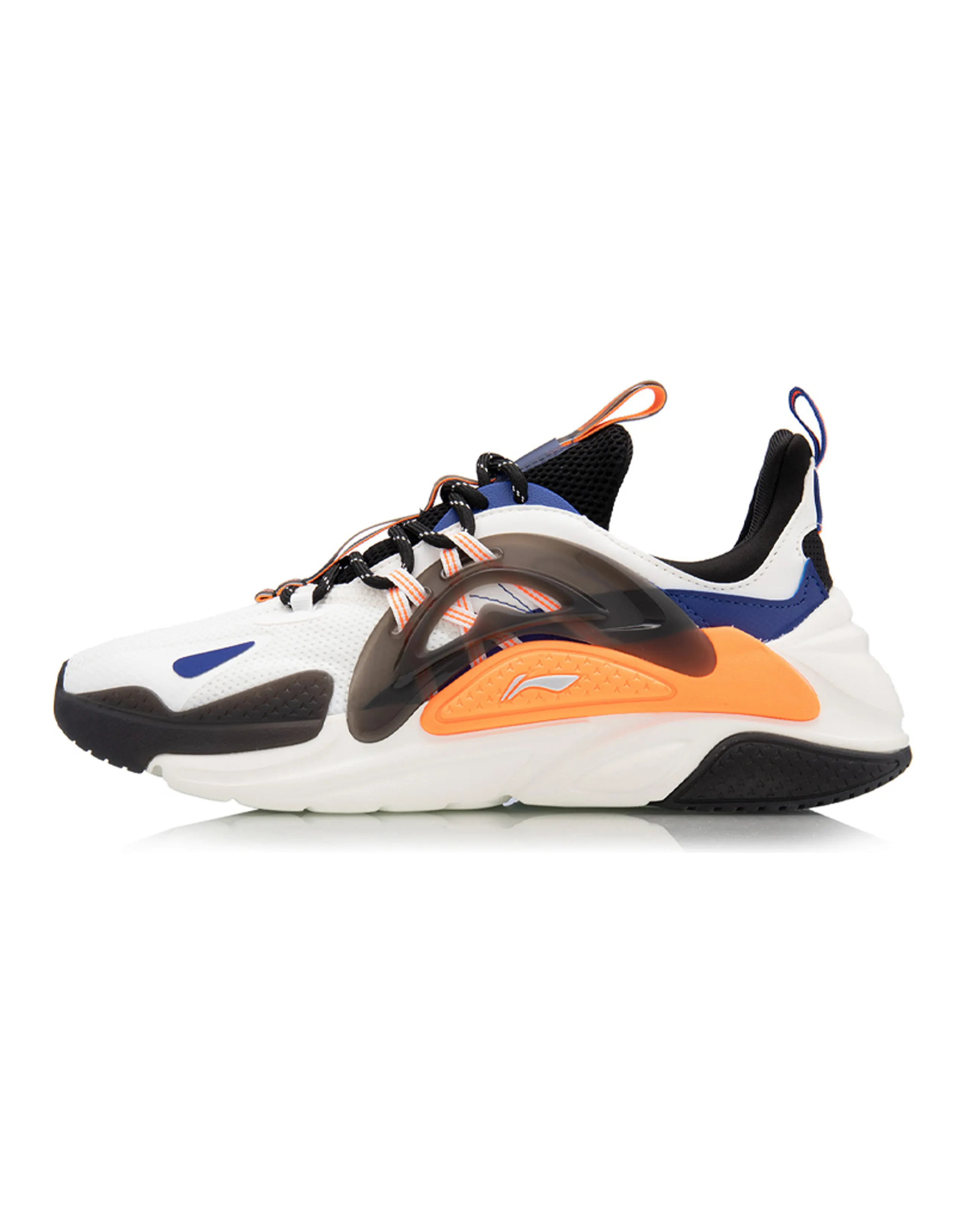 LINING Spark Casual Shoes Men Low-Top White, Black, Blue/Orange