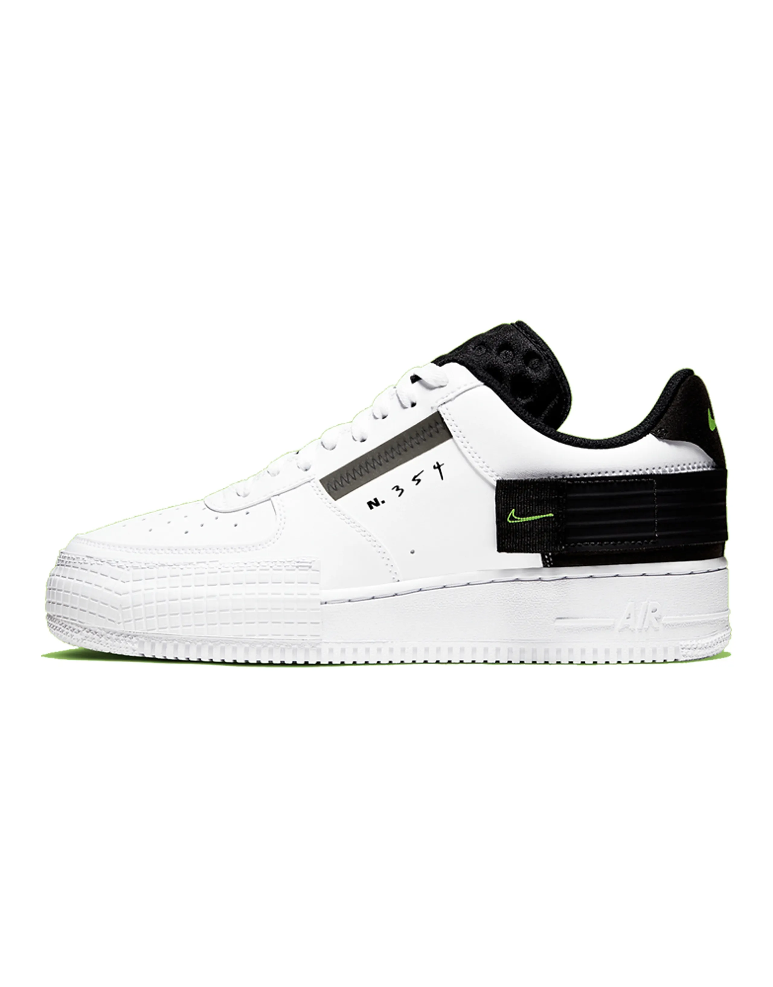 Nike Air Force 1 Type White Black Volt