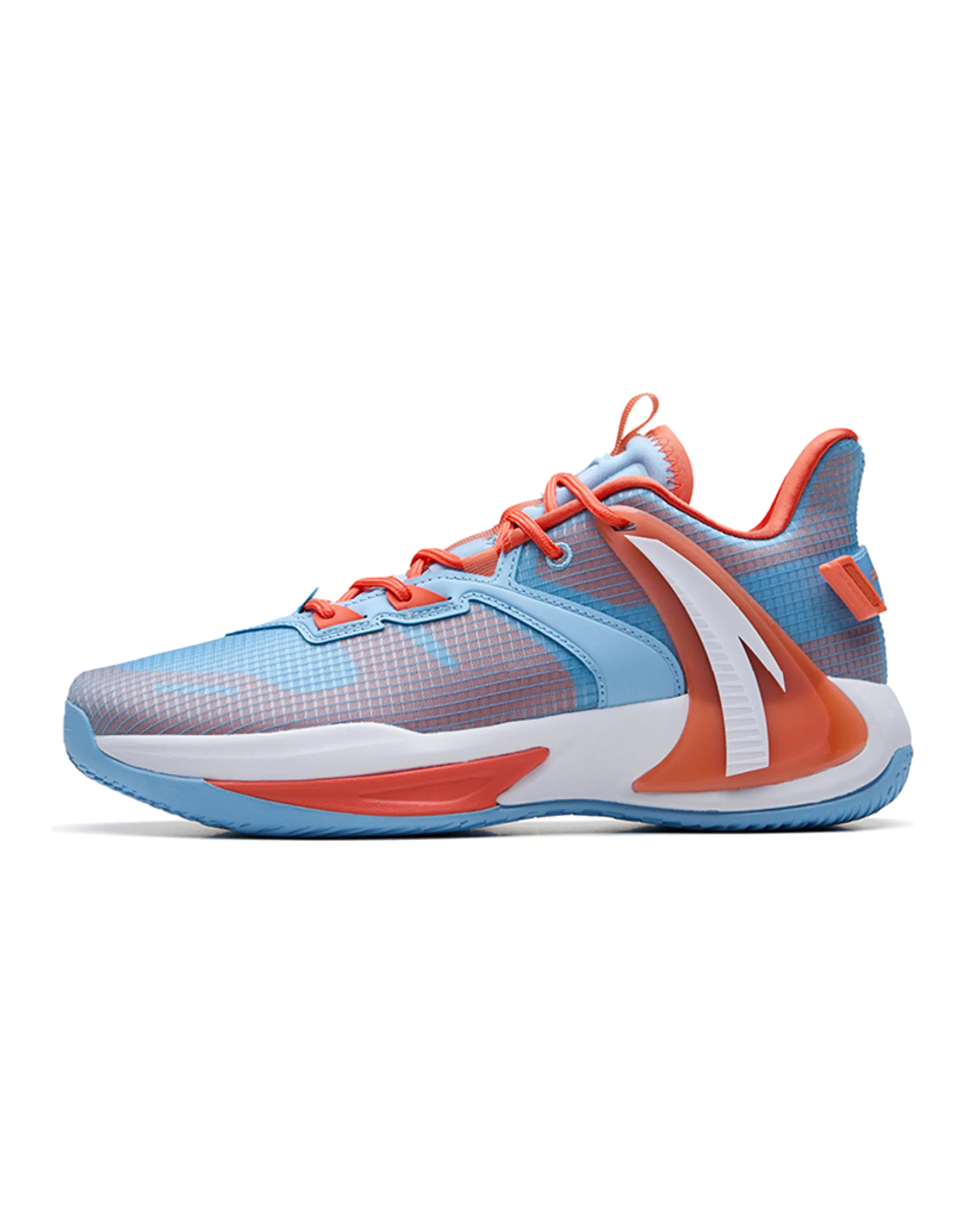 ANTA Swoosh 2.0 Basketball Shoes Men Low Top Waterfall Blue/Carthamus Orange