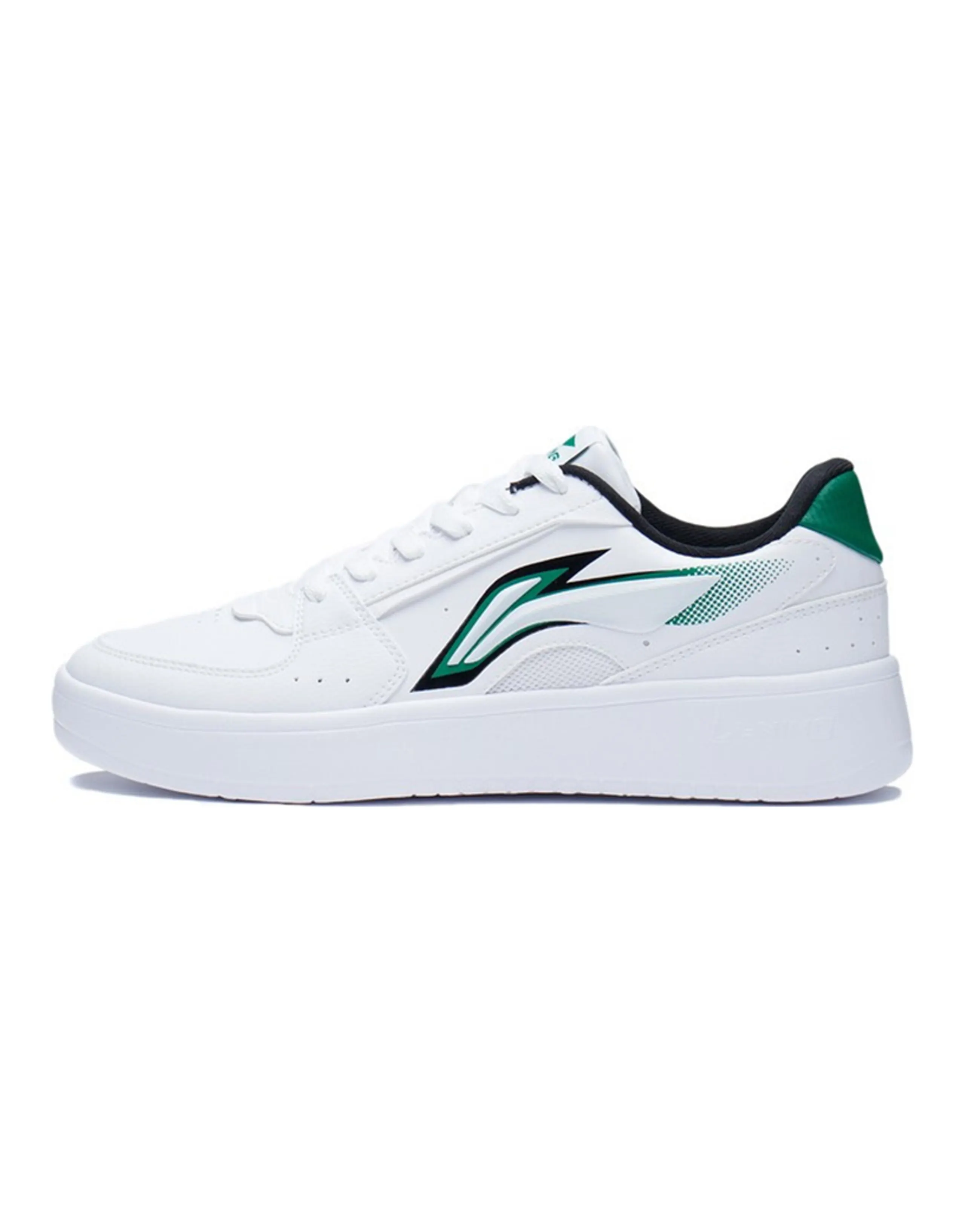 LiNing Xinghe Galaxy Anti Slip And Wear Resistant Lightweight Low Top Skateboard Shoes White Green