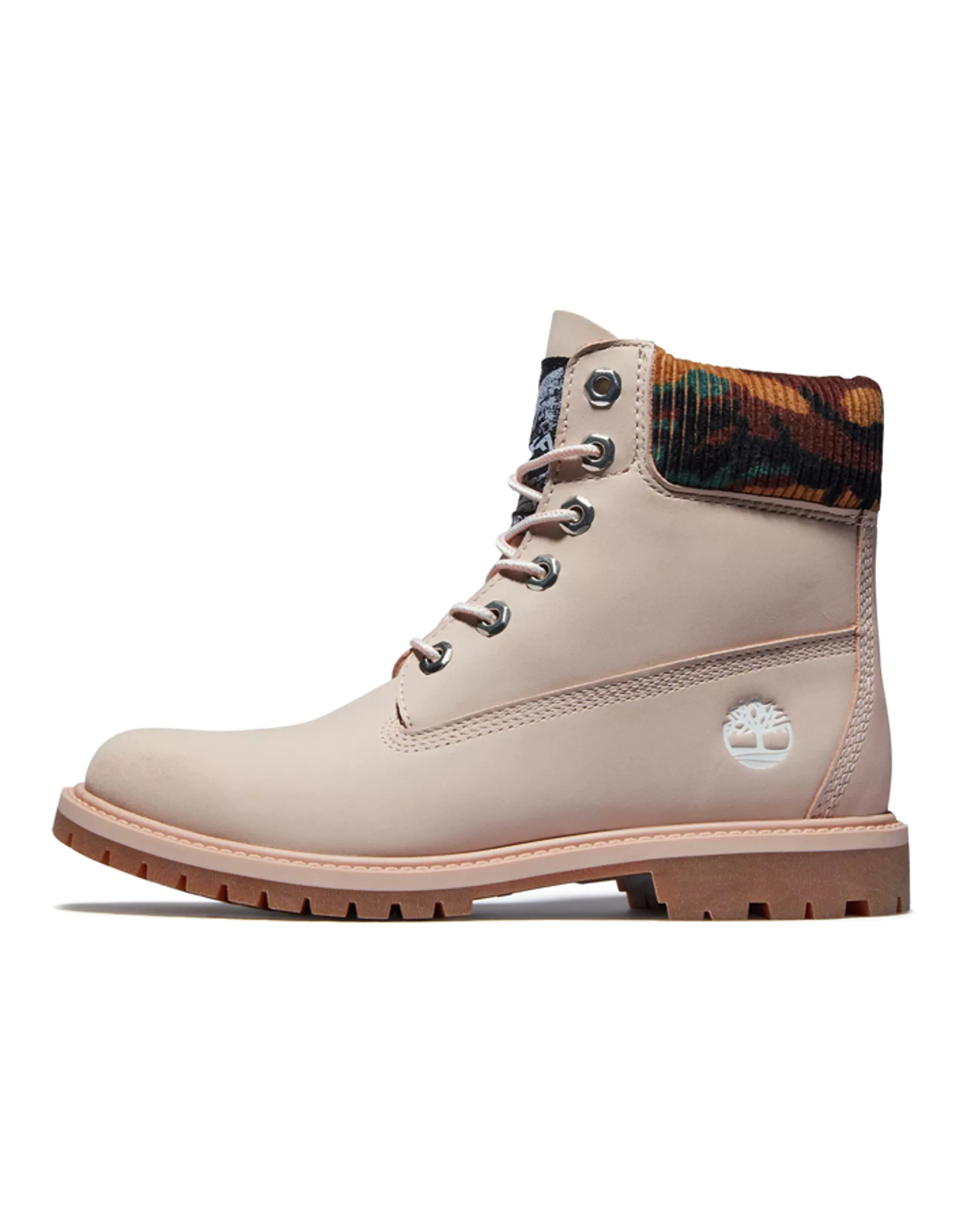 Timberland Heritage 6 Inch Waterproof Boots 'Pale Pink Nubuck With Camo' Women's