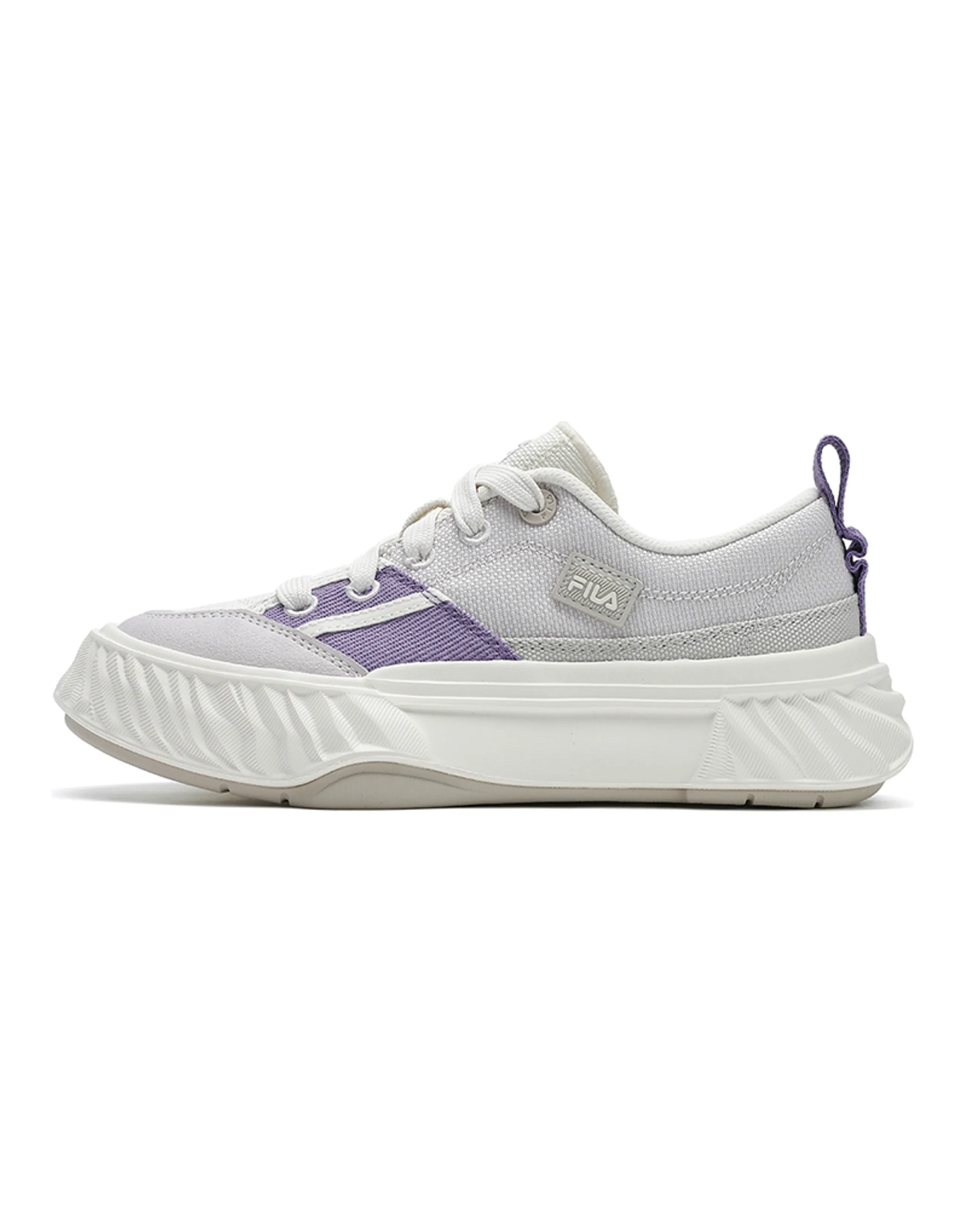FILA Fosso Casual Versatile Simple Low-Top Canvas Shoes Women's Lavender Gray