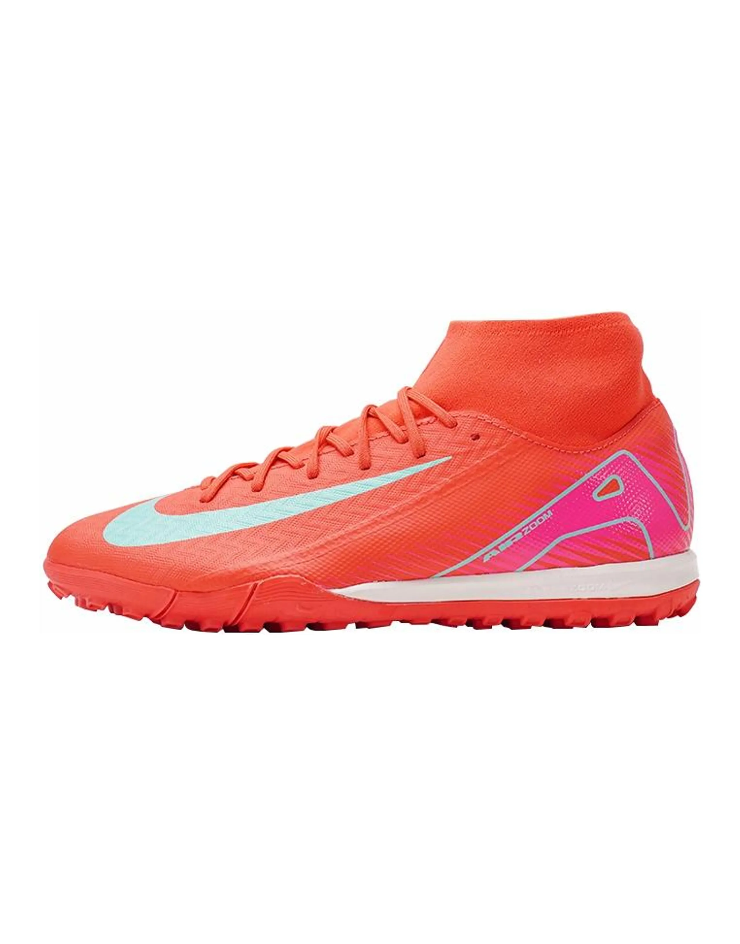 Nike Mercurial Superfly 10 TF Rubber Broken Studs Artificial Ground Cushioning Wear-Resistant Soccer Shoes Unisex Red