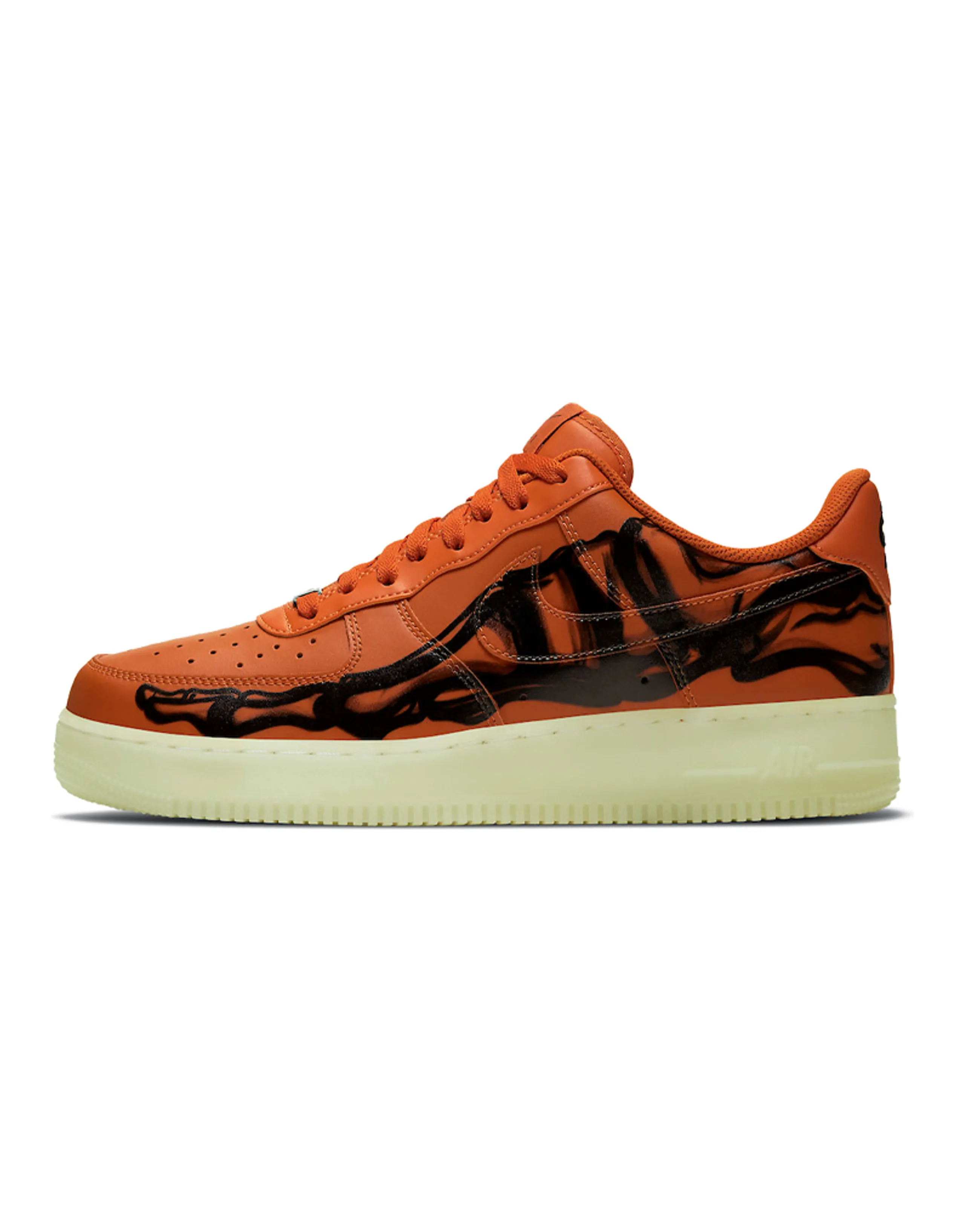 Nike Air Force 1 Low Orange Skeleton Halloween 2020