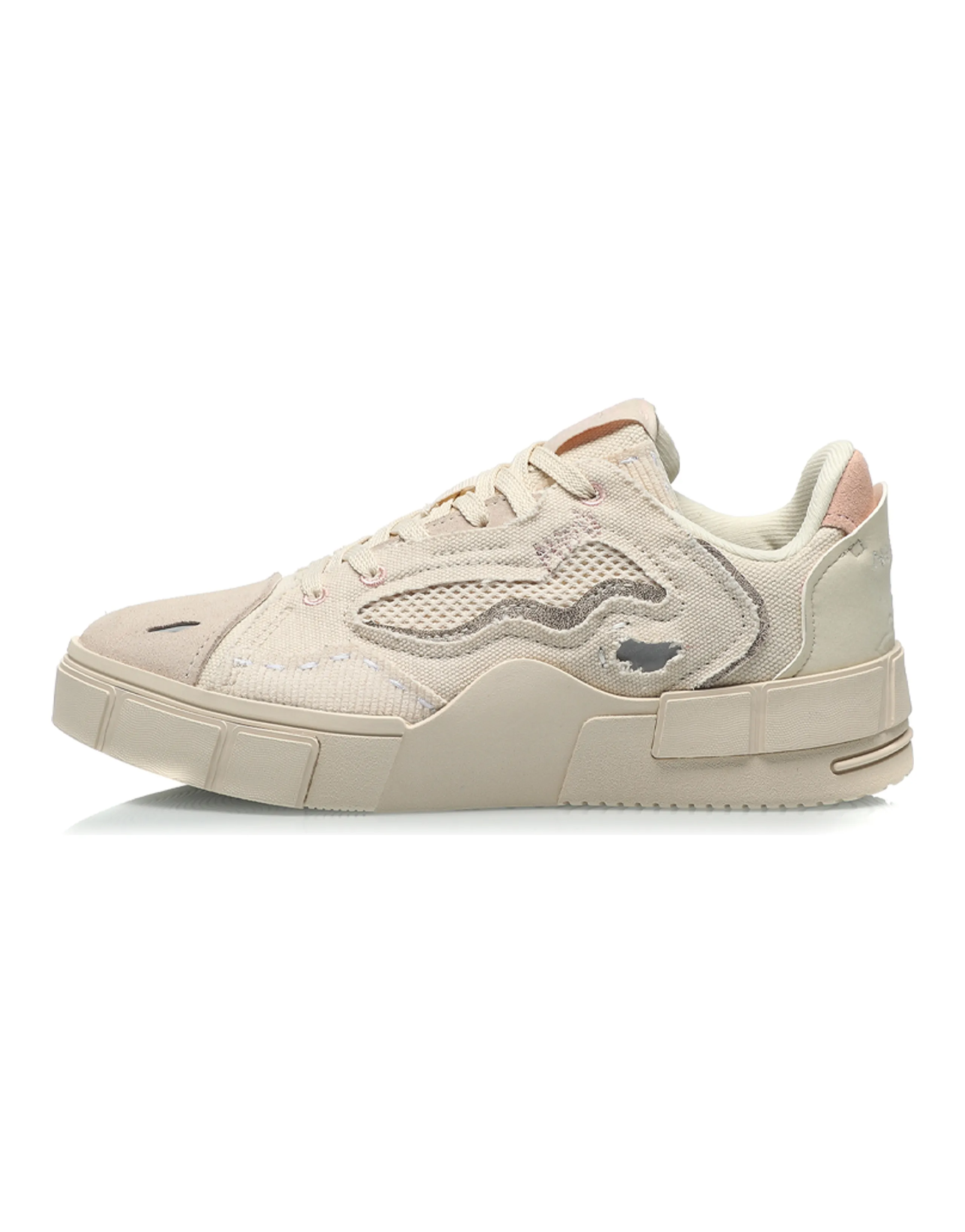 LINING CF Skateboard Shoes Women's Low-Top Swan White