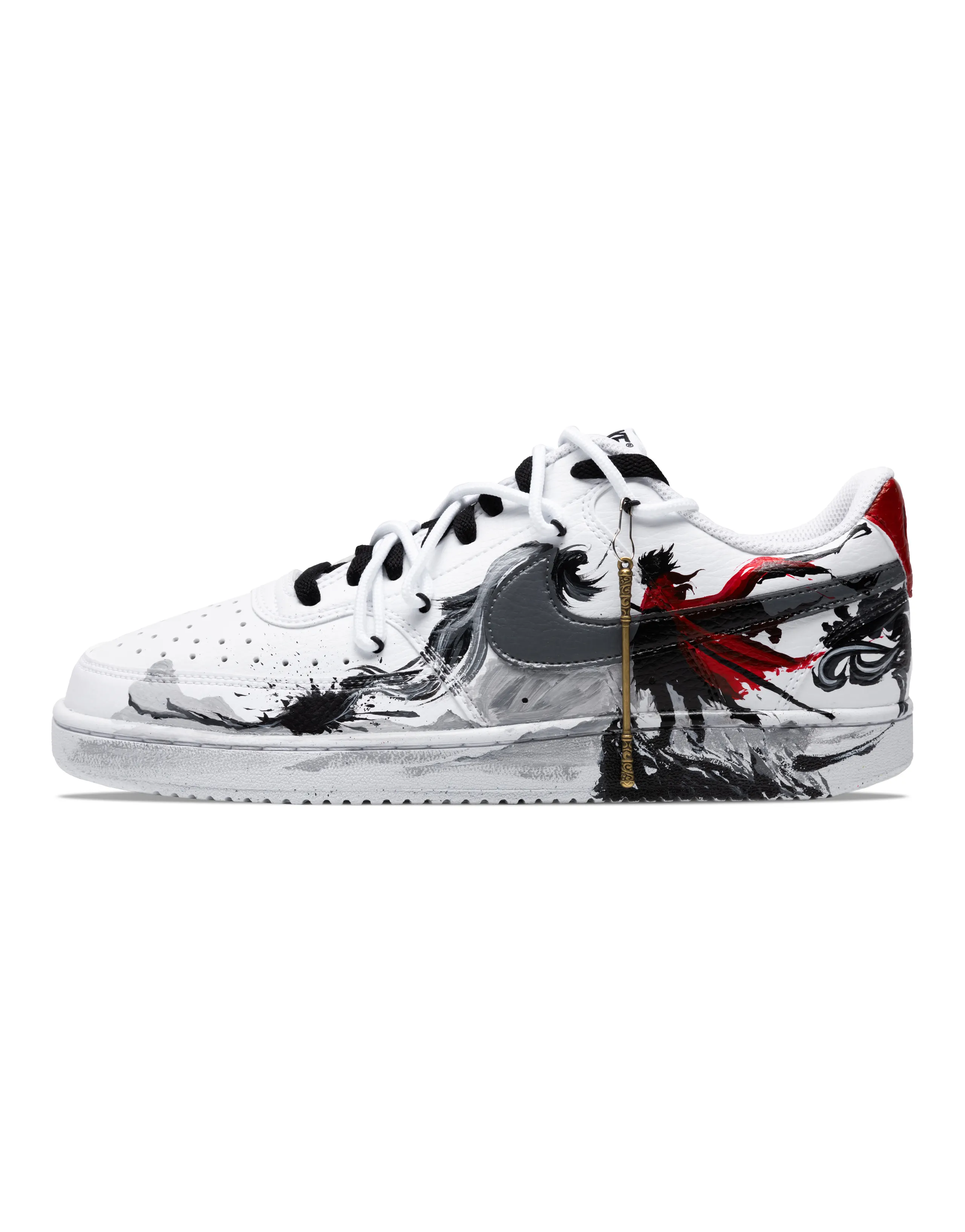Nike Court Vision 1 Joy Sun Wukong Returns Wear-Resistant Slip-Resistant Low-Top Skateboard Shoes Men's White