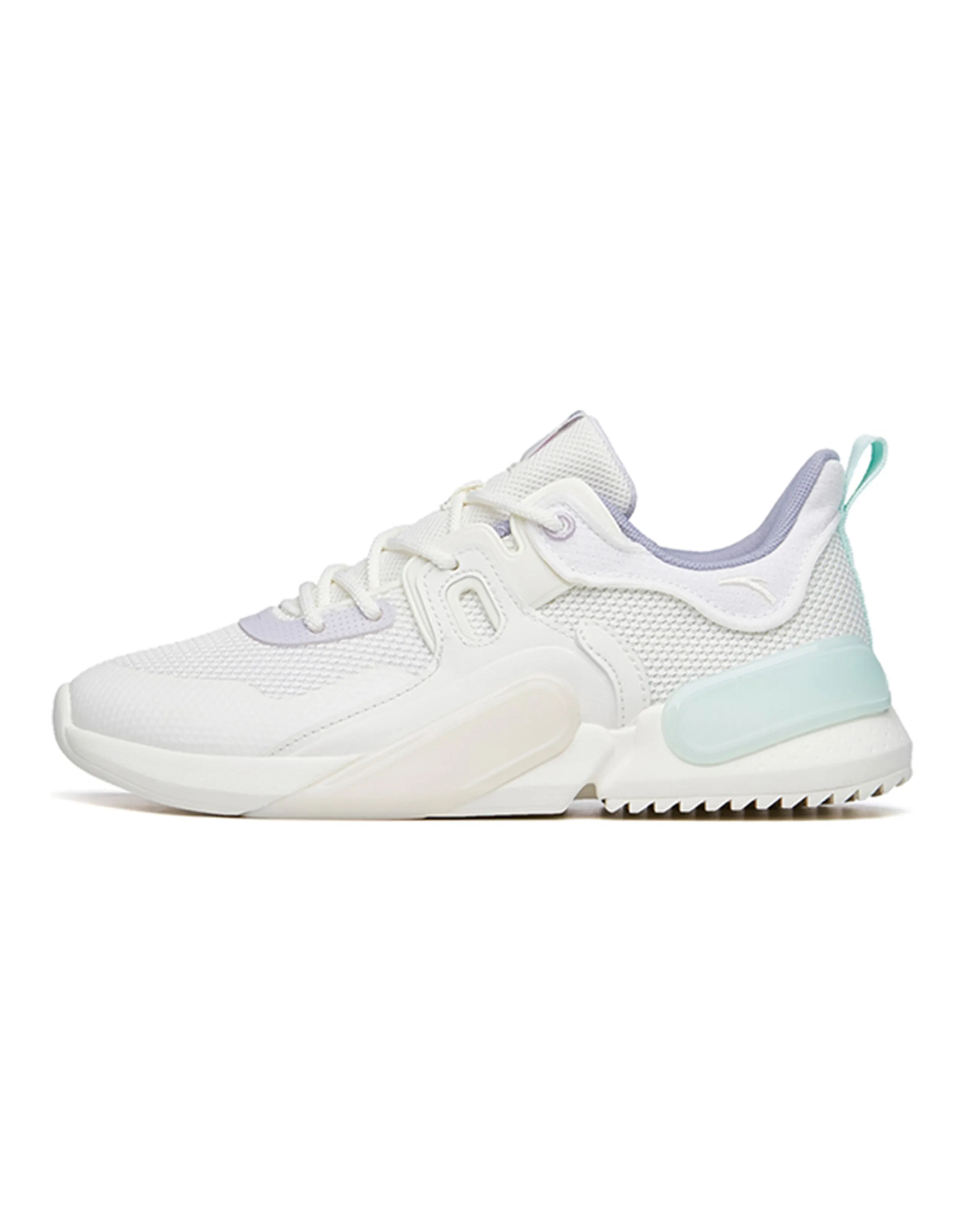 ANTA Rubik's Cube Casual Shoes Women's Low-Top Ivory White/Misty Purple