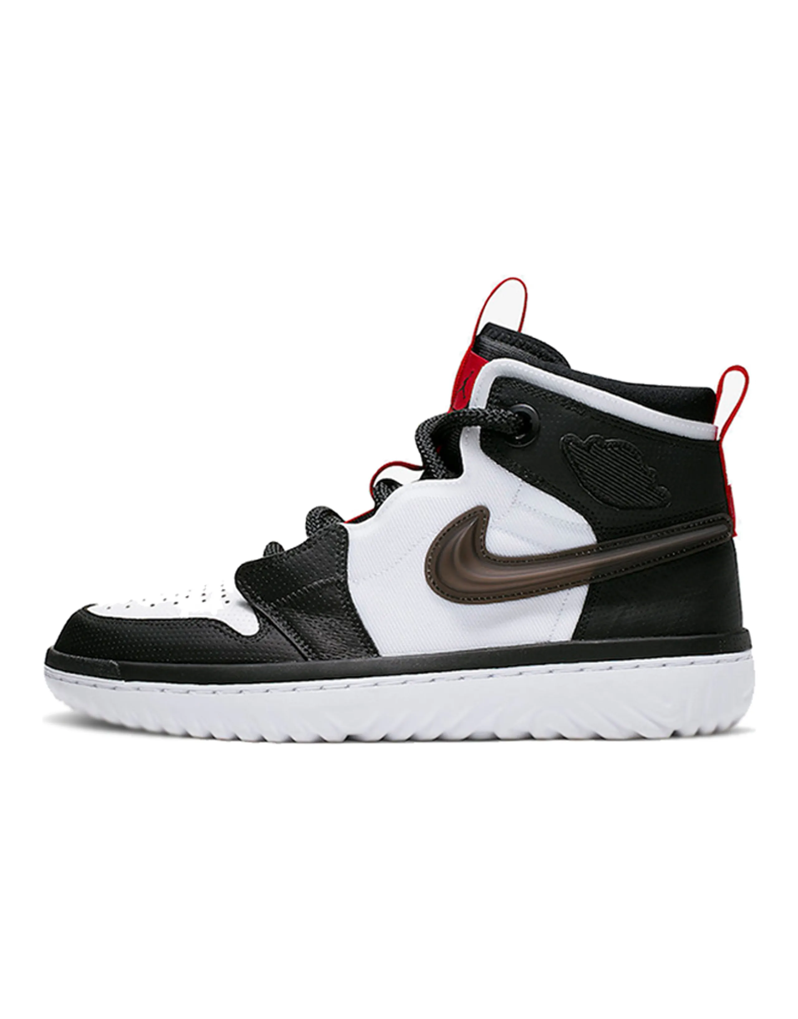 Jordan 1 High React Black White Gym Red