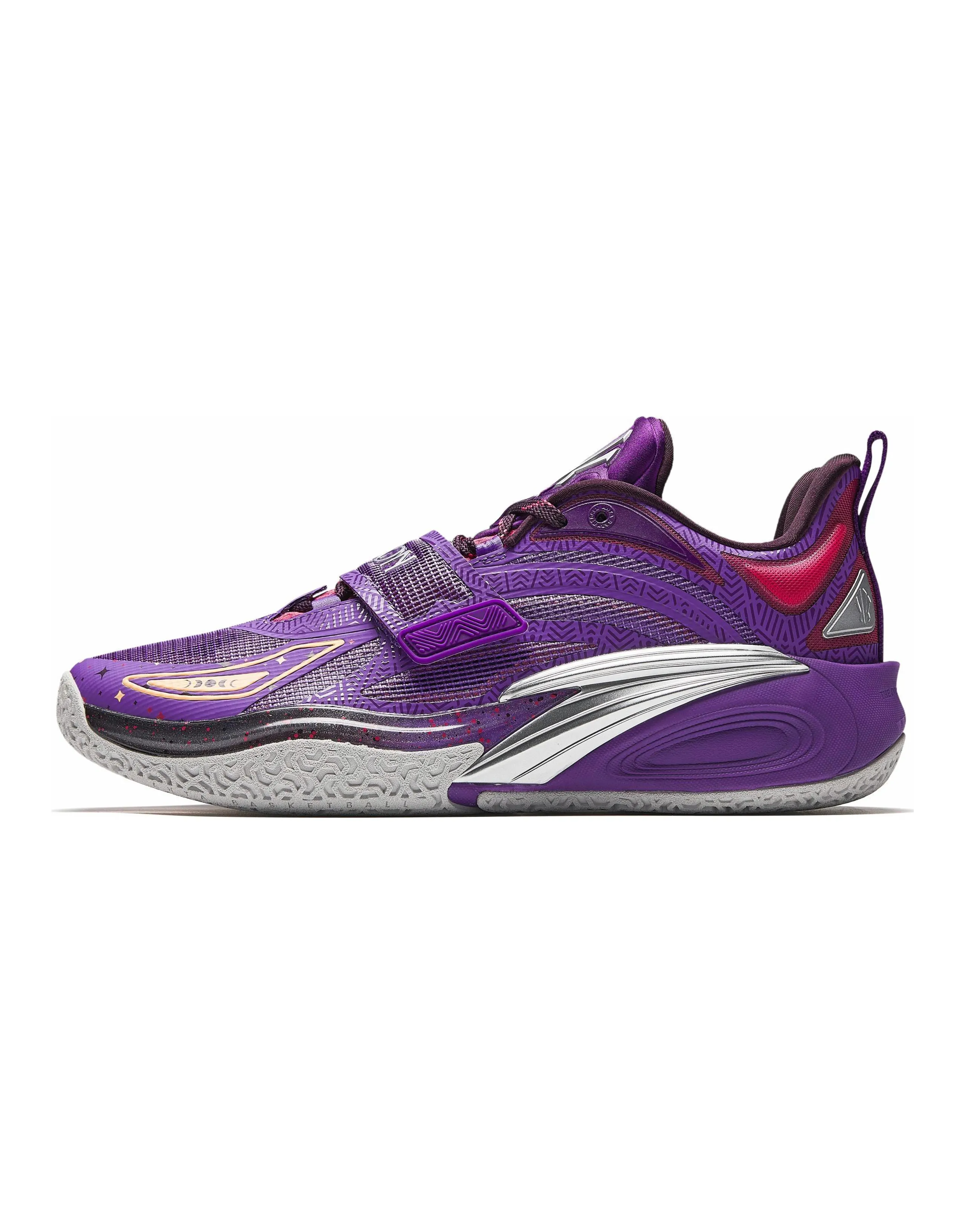 Anta KAI 1 Cushioning Wear-Resistant Low-Top Basketball Shoes Men's Purple Silver Red