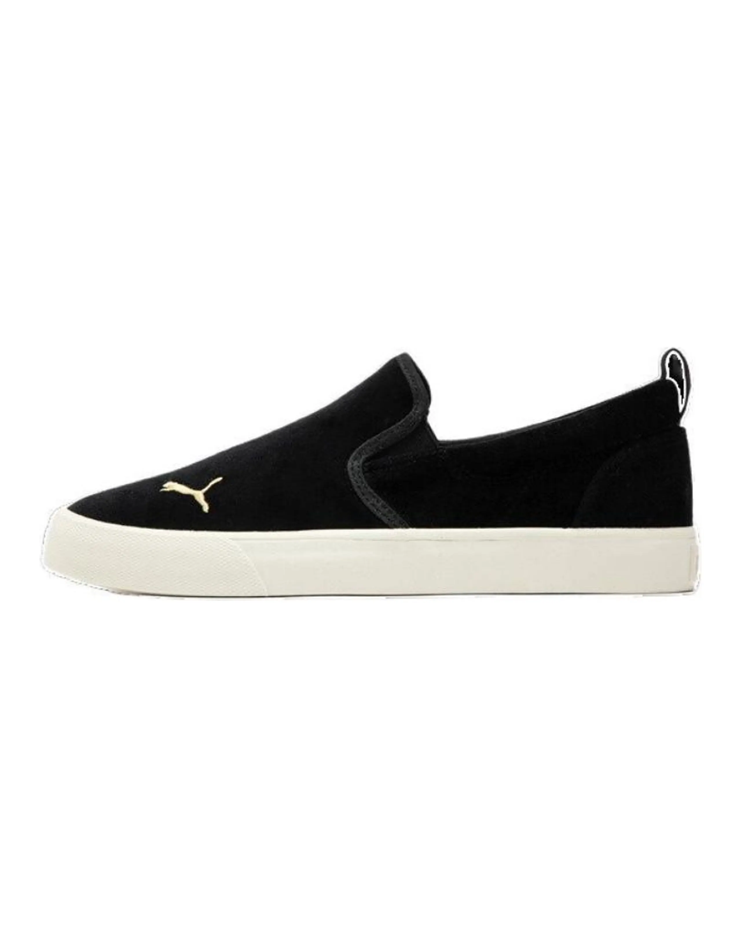 PUMA Bari Anti-Slip Wear-Resistant Low-Top Skateboard Shoes Women's Black Gold