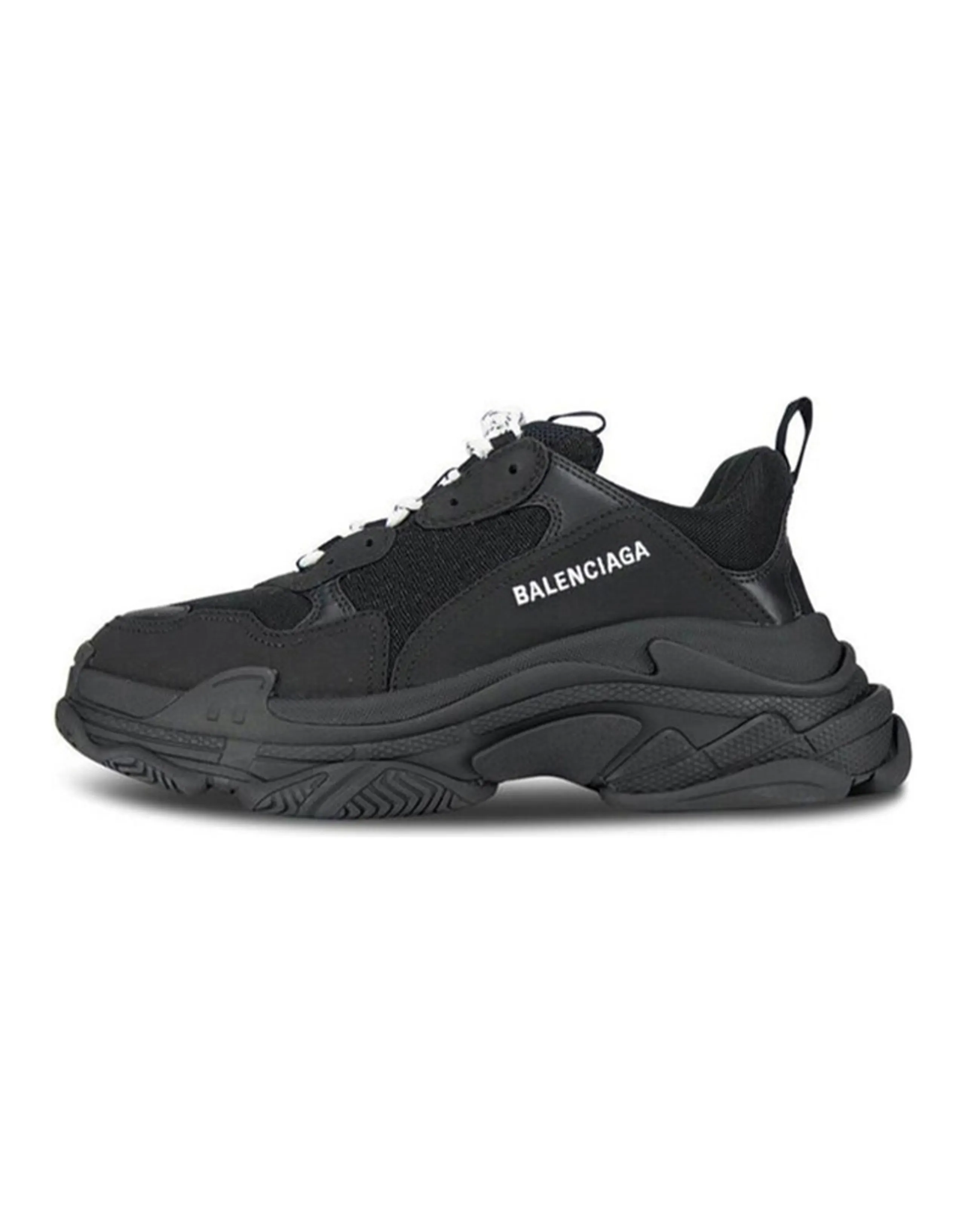 Balenciaga Triple S Black White Laces