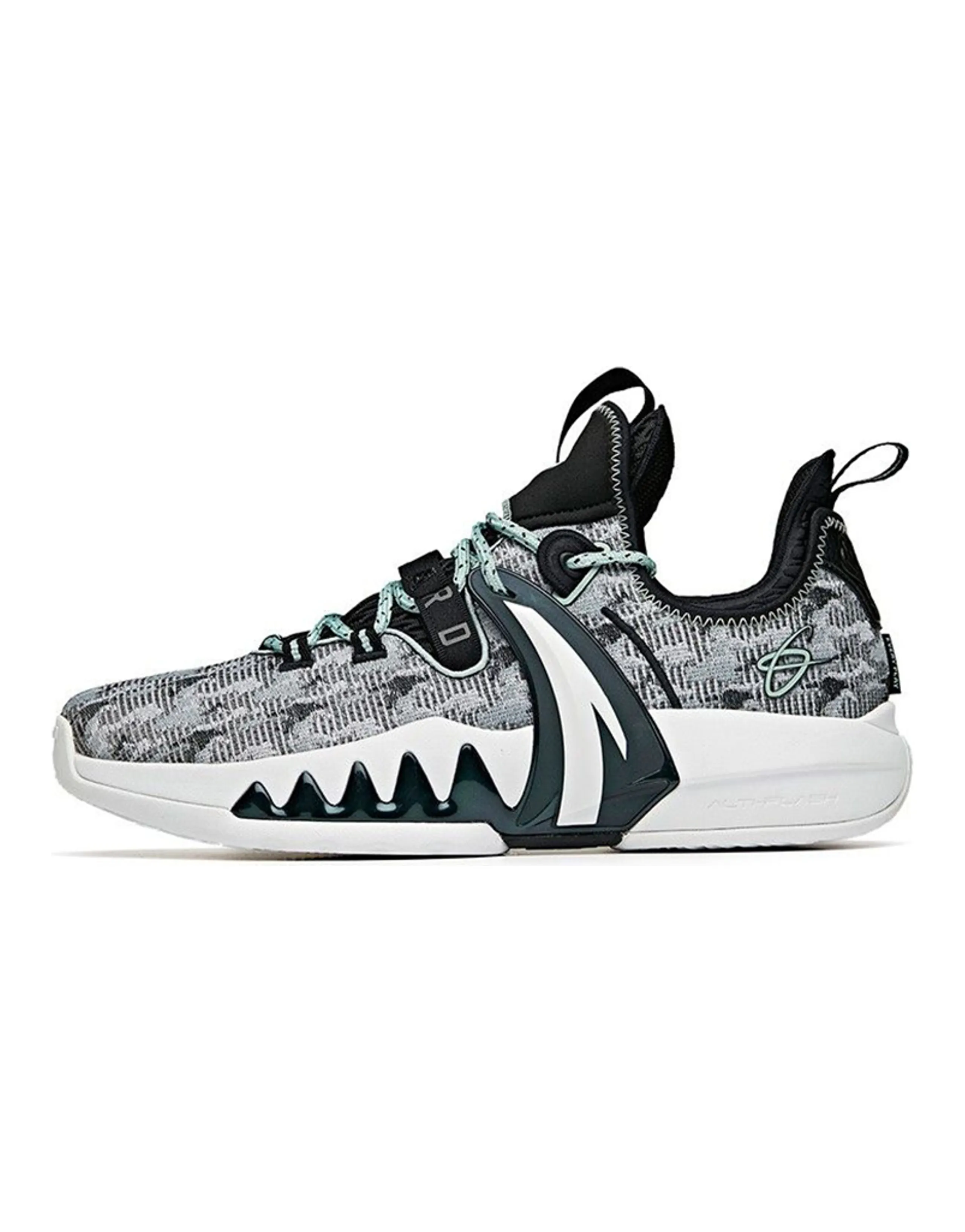 ANTA GH2 Basketball Shoes Men Low-Top Black/Mist Gray/Light Smoke Green