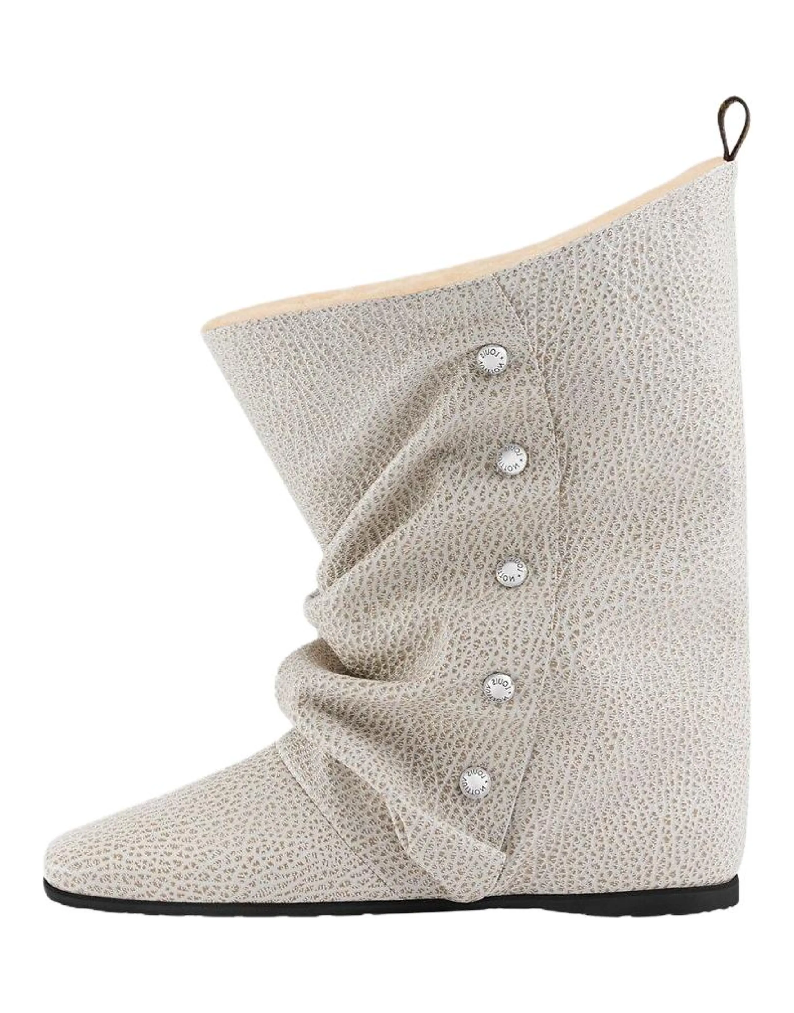 LOUIS VUITTON Nomad Goatskin Square Toe Shaft Nomad Boots Short-Cut Snow Boots Women's Beige
