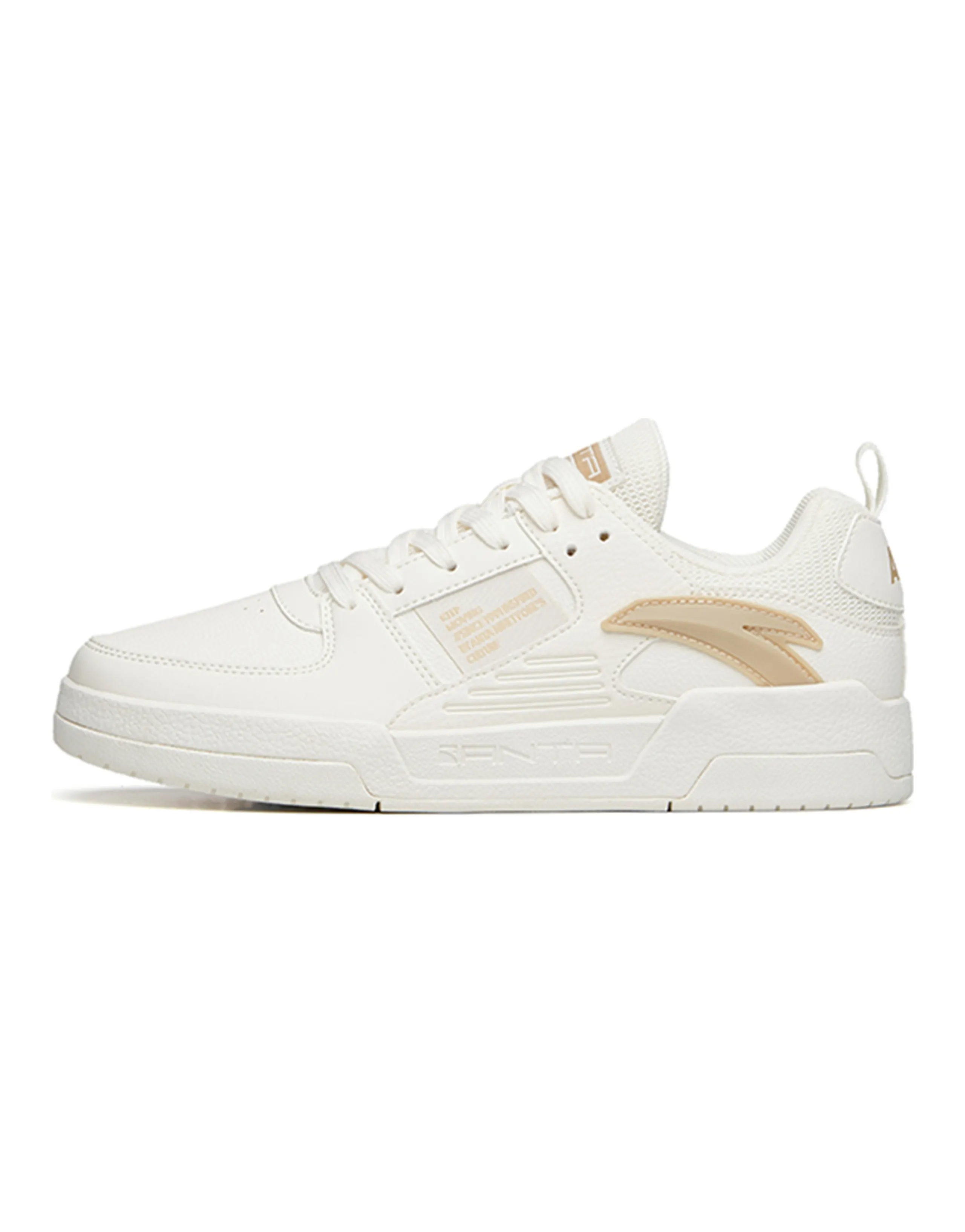 Anta Life Collection Low-Top Skateboard Shoes Women's White Brown