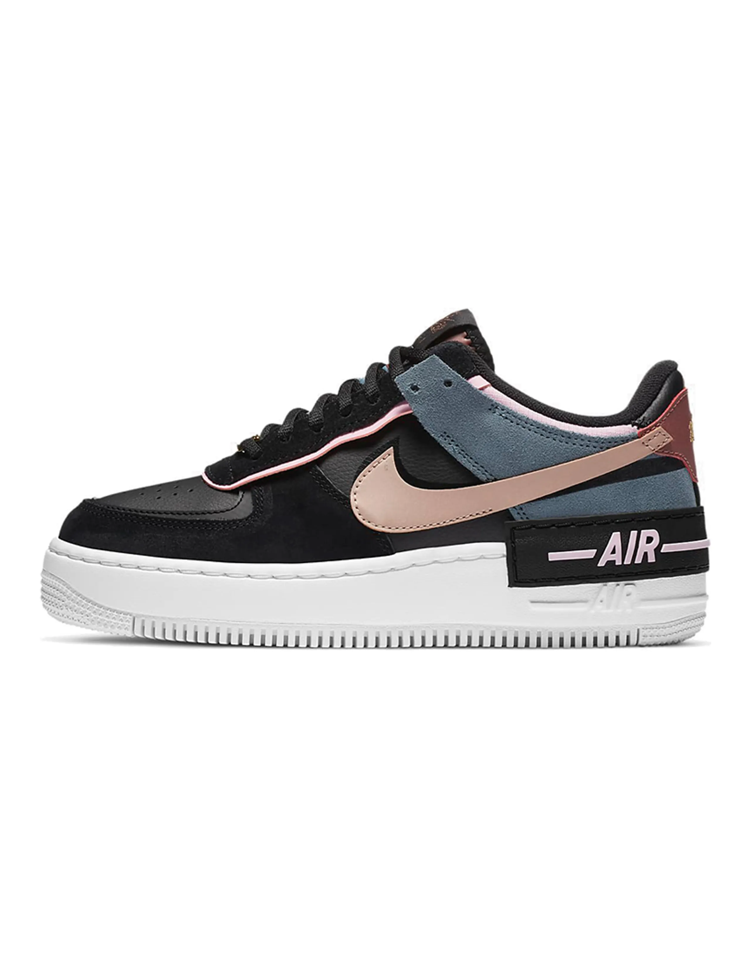 Nike Air Force 1 Low Shadow Black Light Arctic Pink Claystone Red Women's