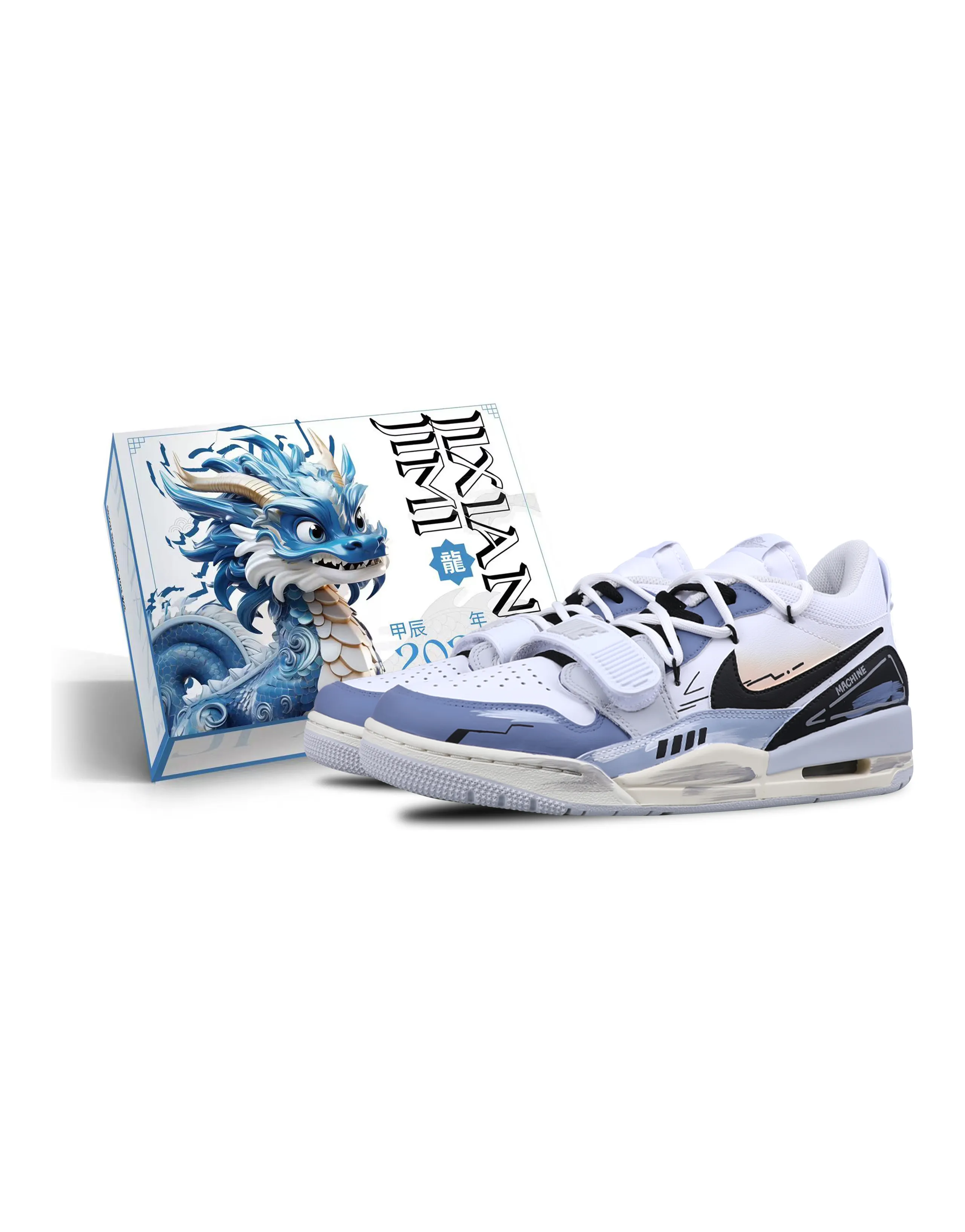 JORDAN Legacy 312 Vintage Basketball Shoes Men Low-Top Blue