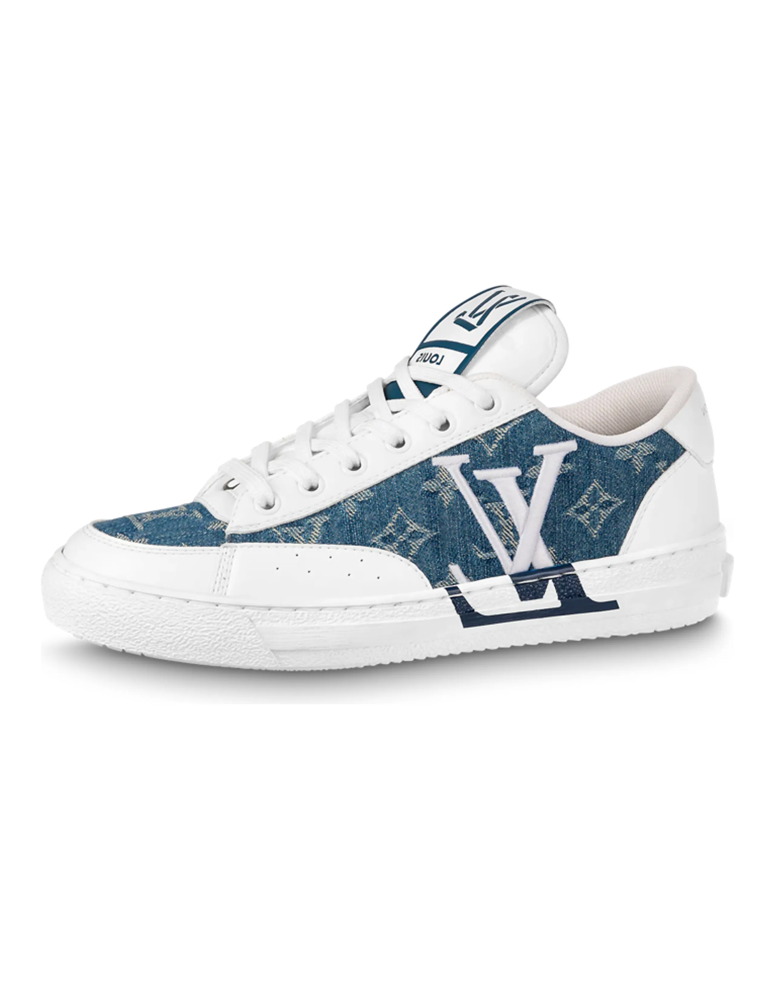 LOUIS VUITTON Charlie Sneakers 'White Denim Monogram' Women's