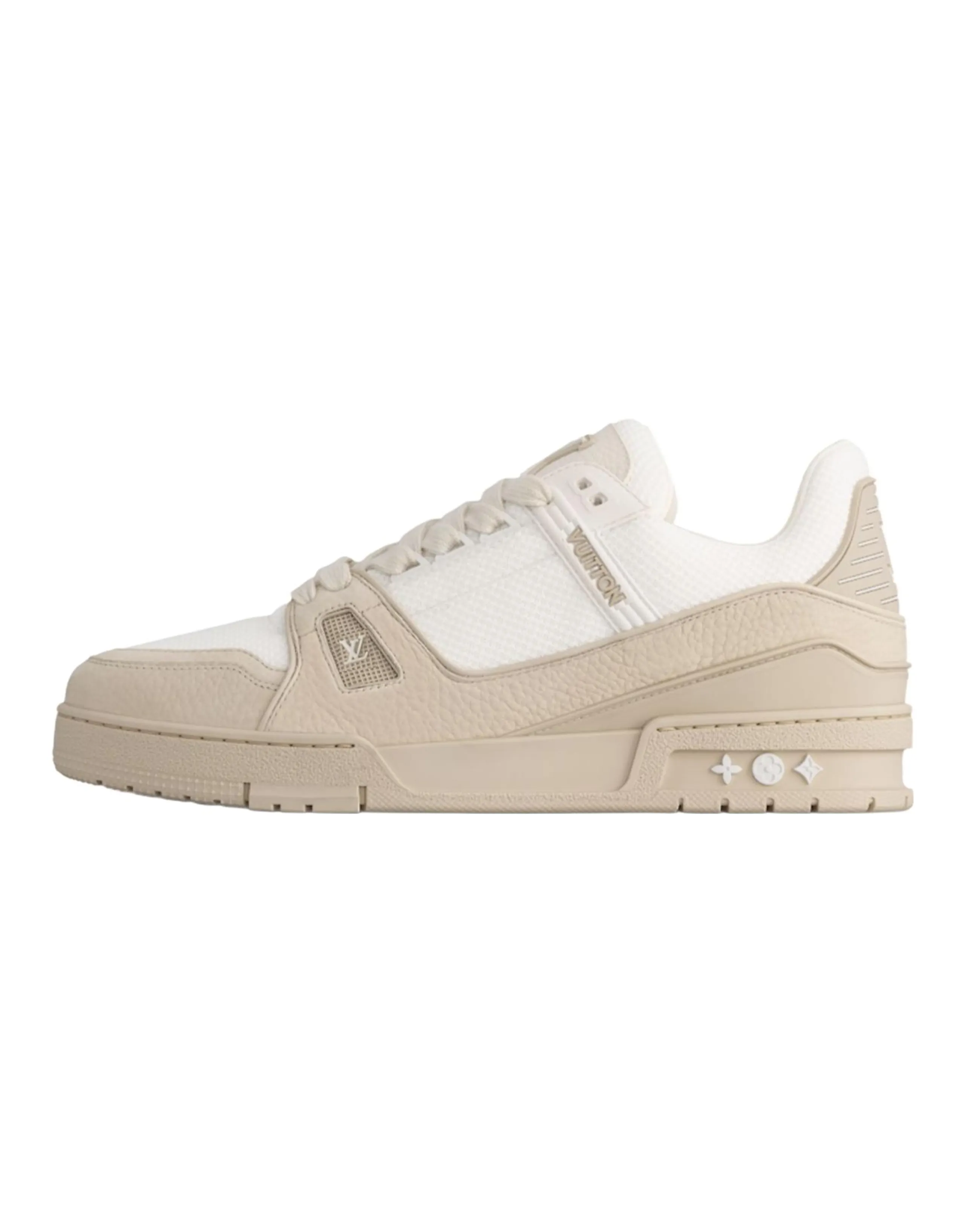 LOUIS VUITTON Trainer Men's Leather Low-Top Sneakers Beige