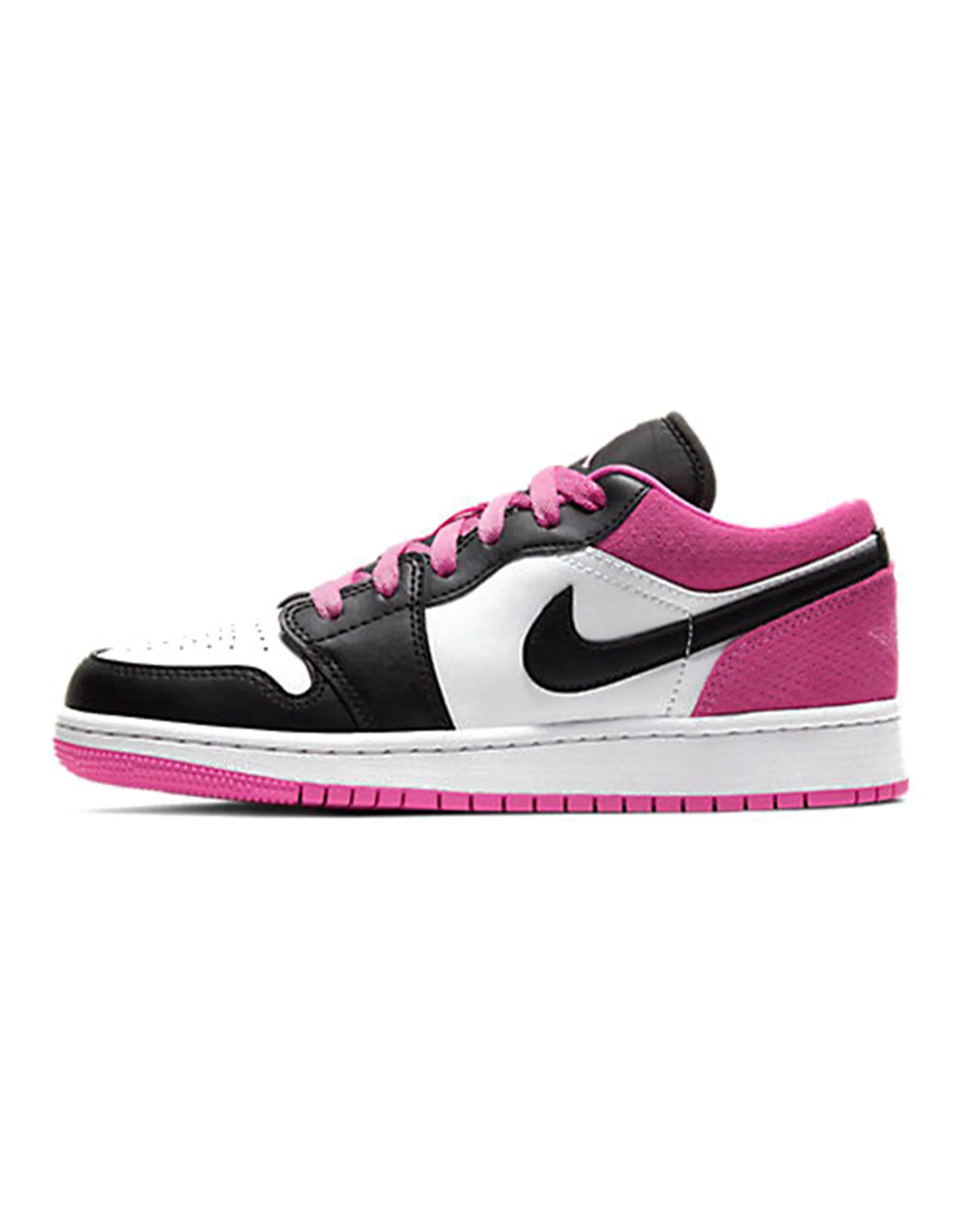 Jordan 1 Low Black Active Fuchsia GS