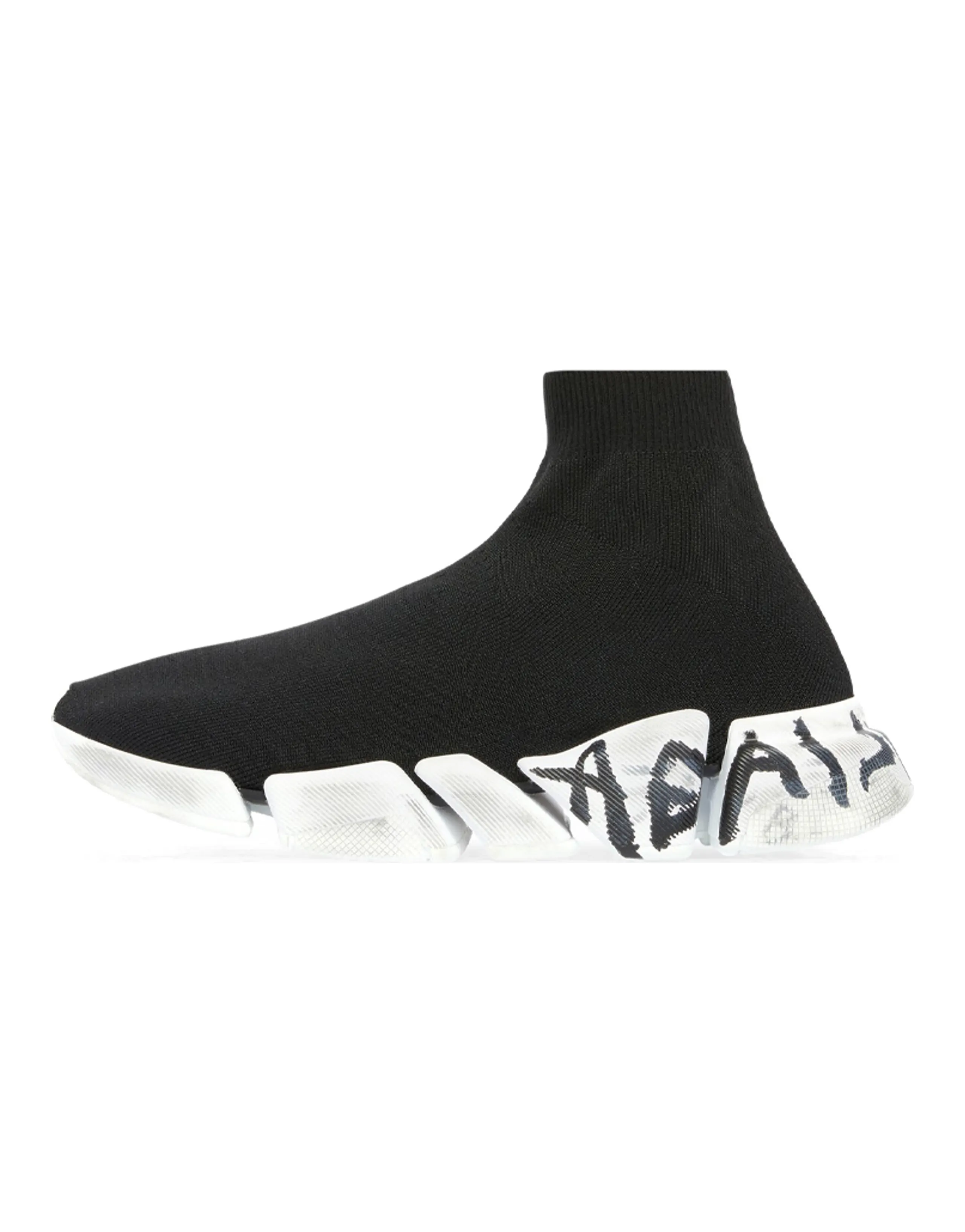 Balenciaga Speed 2.0 Graffiti Recycled Knit Black Women's