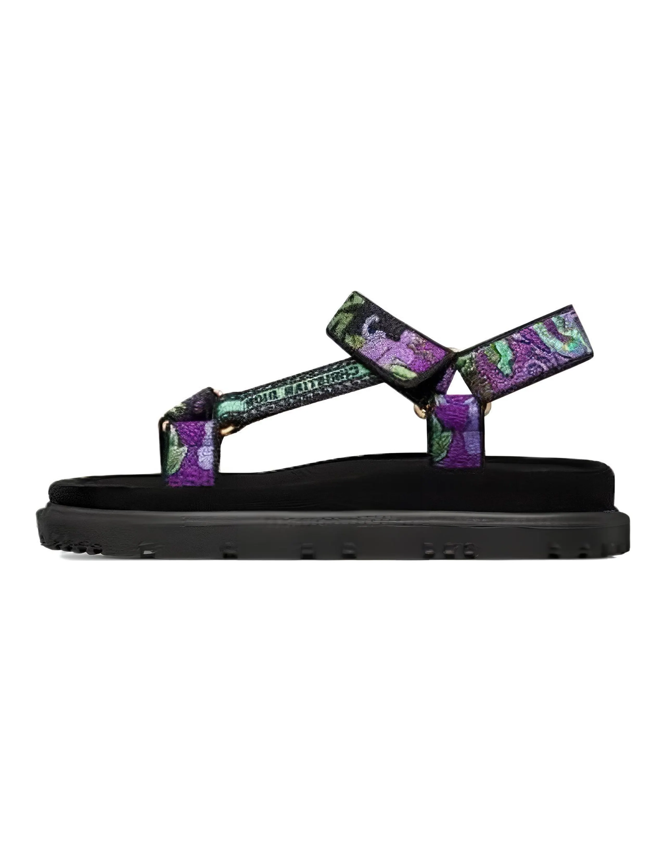 DIOR Embroidered Velcro Fashion Sandals Women's Black