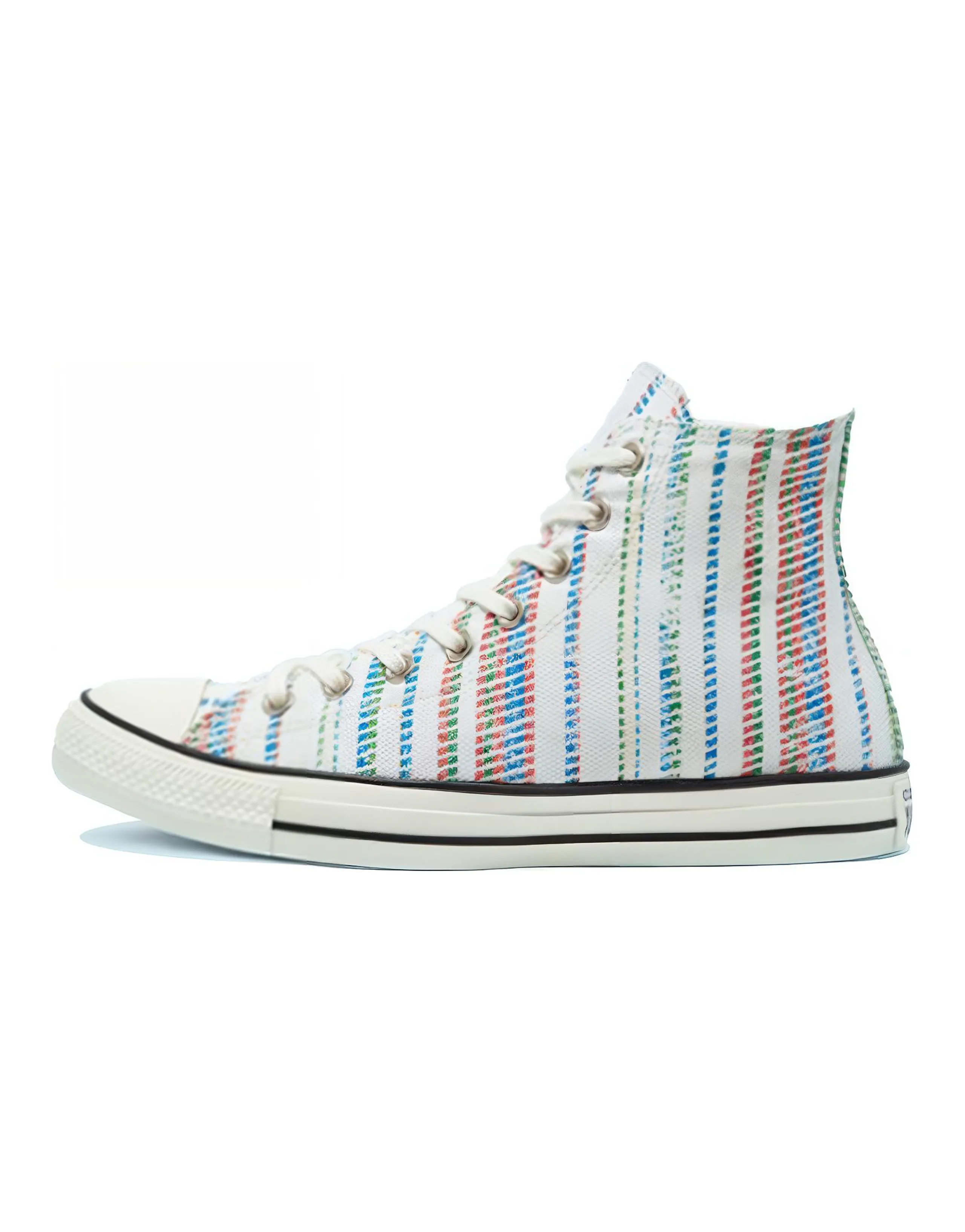 Converse Chuck Taylor All Star Comfortable Slip-Resistant Durable High Top Canvas Shoes Unisex White Blue Multi-Color