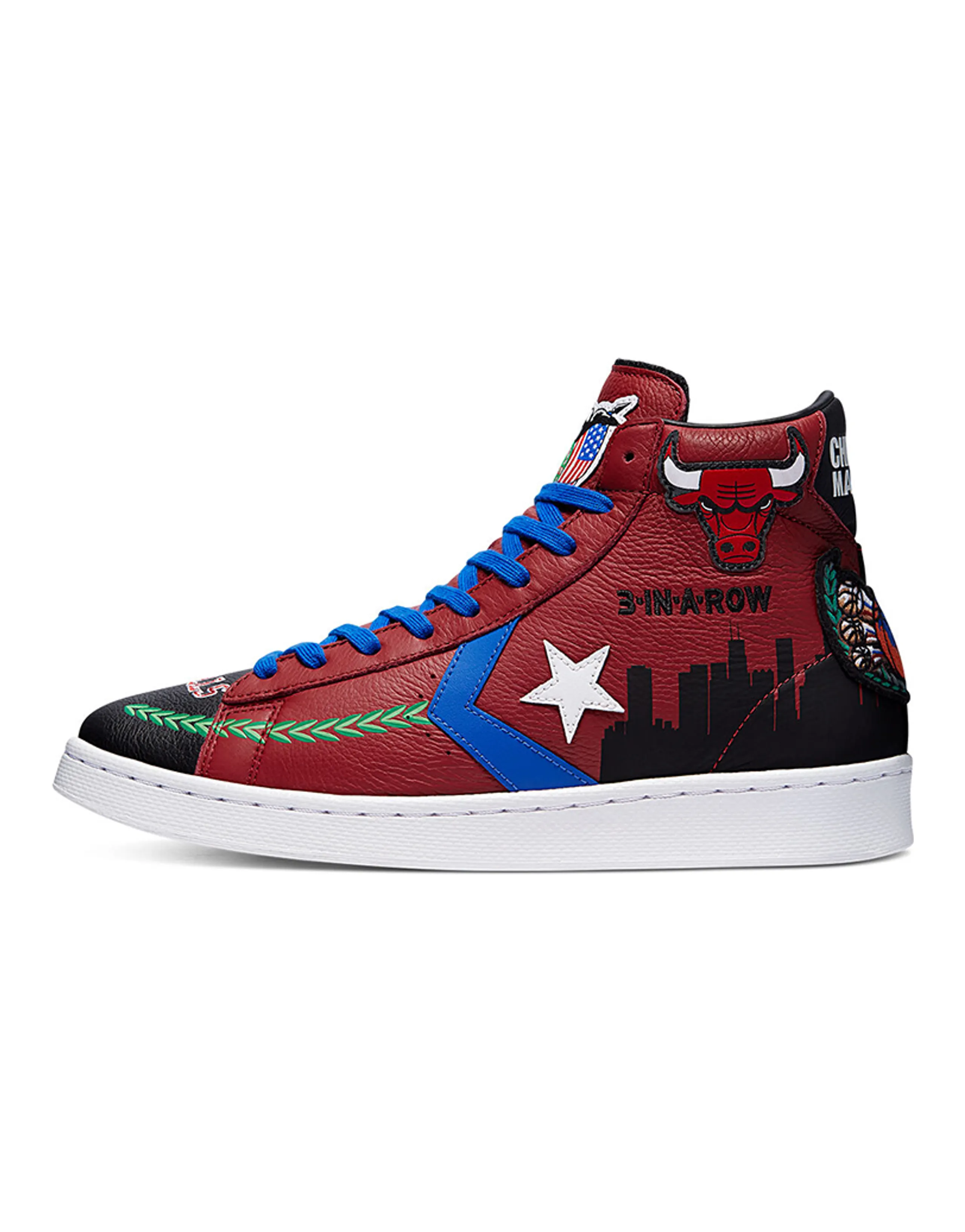 Pro Leather Chinatown Market X Converse High 'Bulls Championship Jacket'