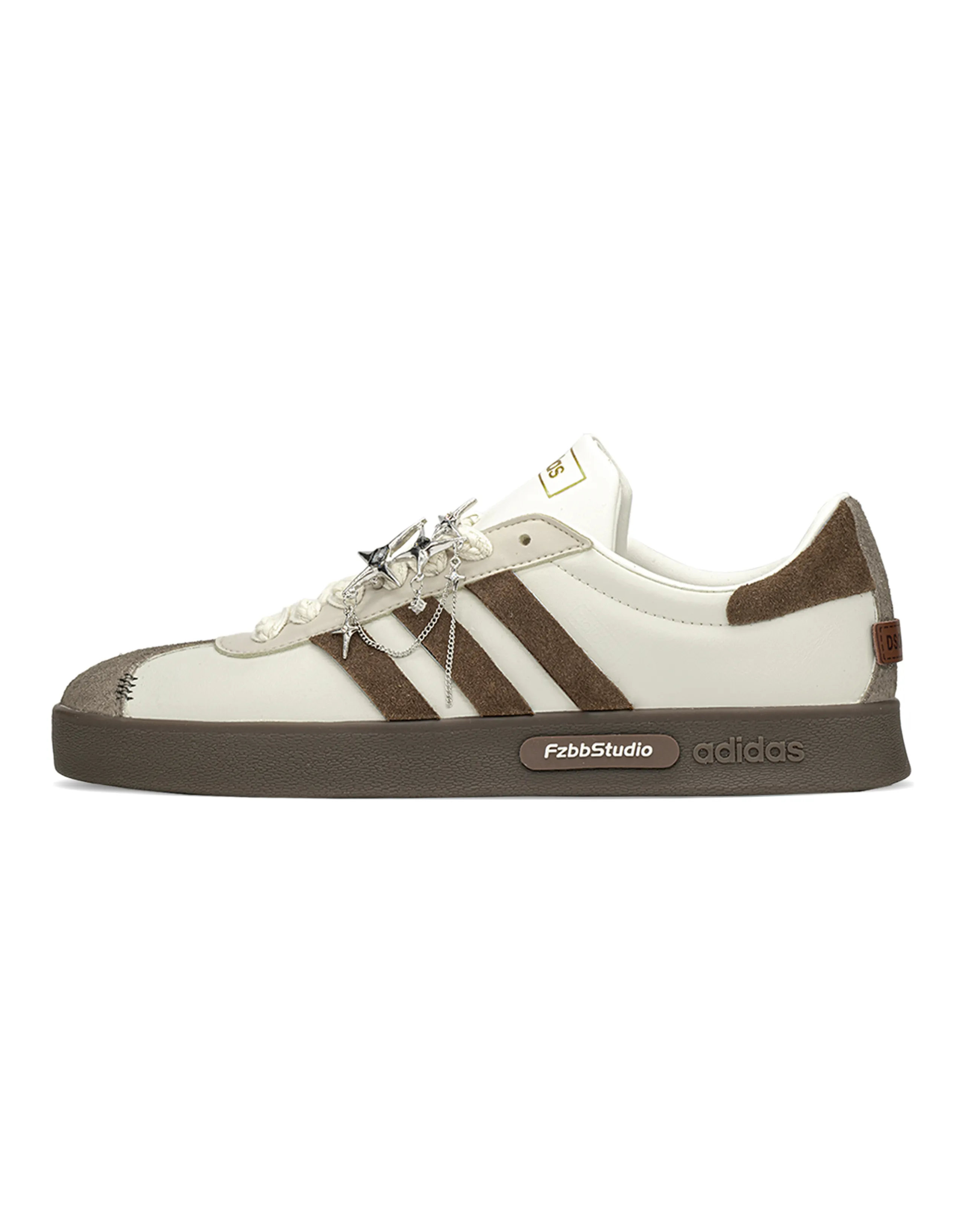 Adidas Vl Court Slip-Resistant Low-Top Skateboard Shoes Unisex Beige Red