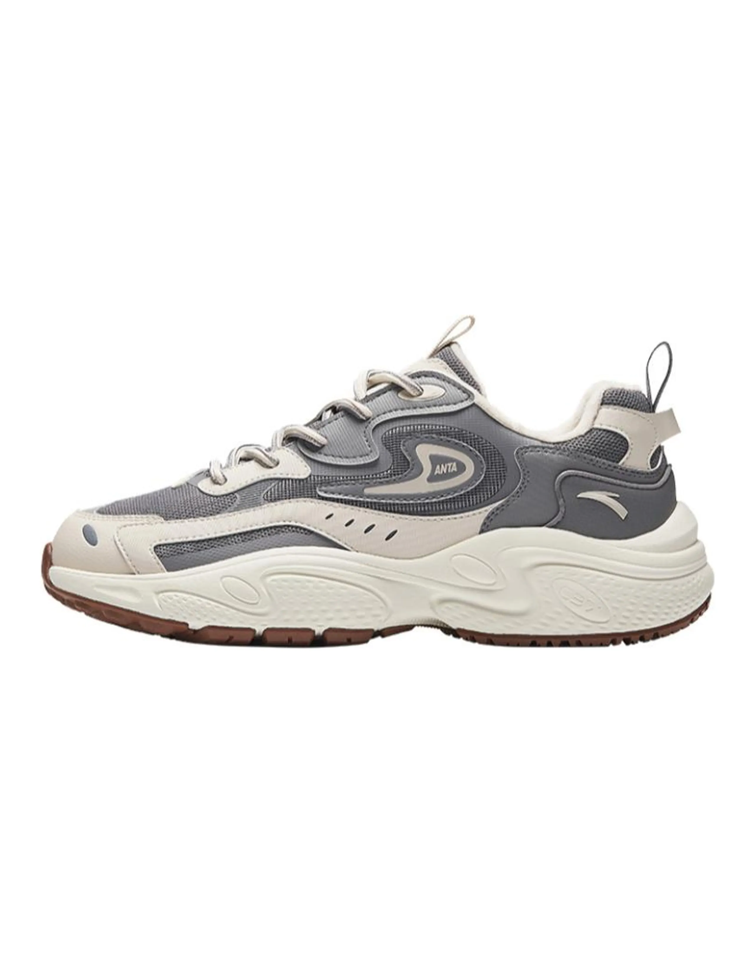 Anta Anti-Slip Wear-Resistant Low-Top Chunky Sneakers Men's Gray