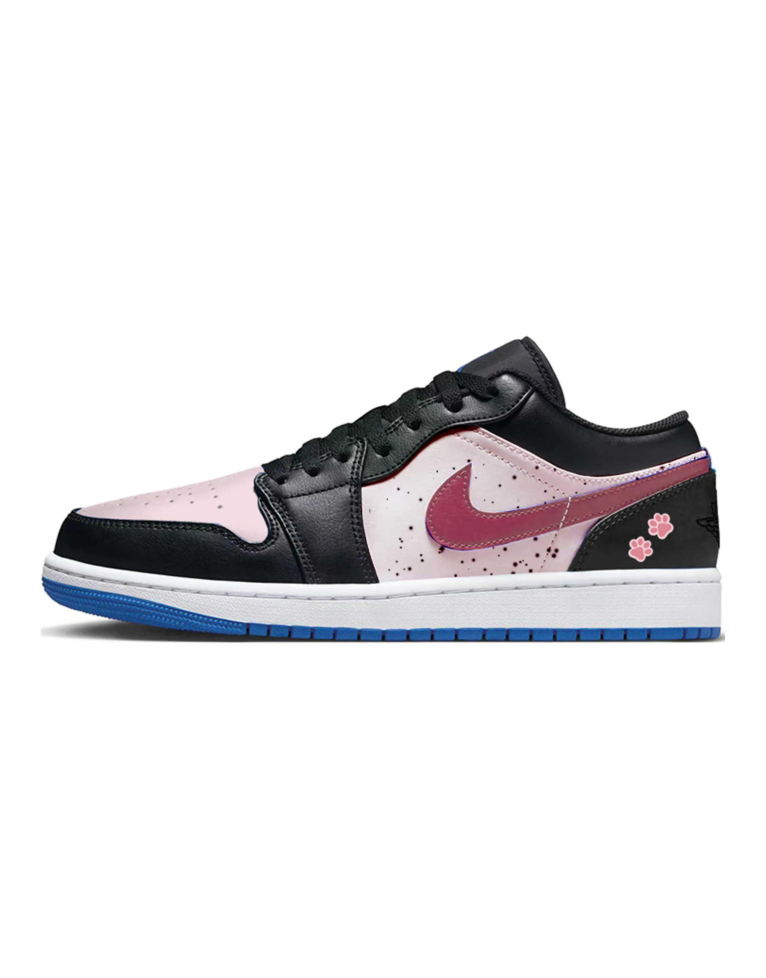 JORDAN Air JORDAN 1 Vintage Basketball Shoes Women's Low-Top Black Pink