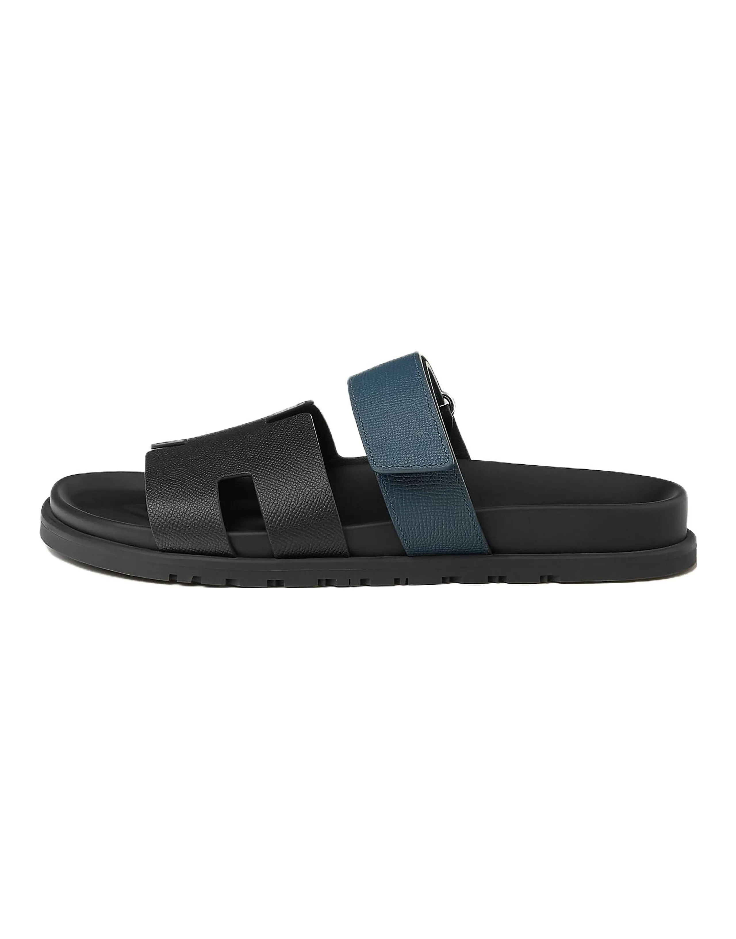 HERMES Chypre Slide Slippers Men's Blue