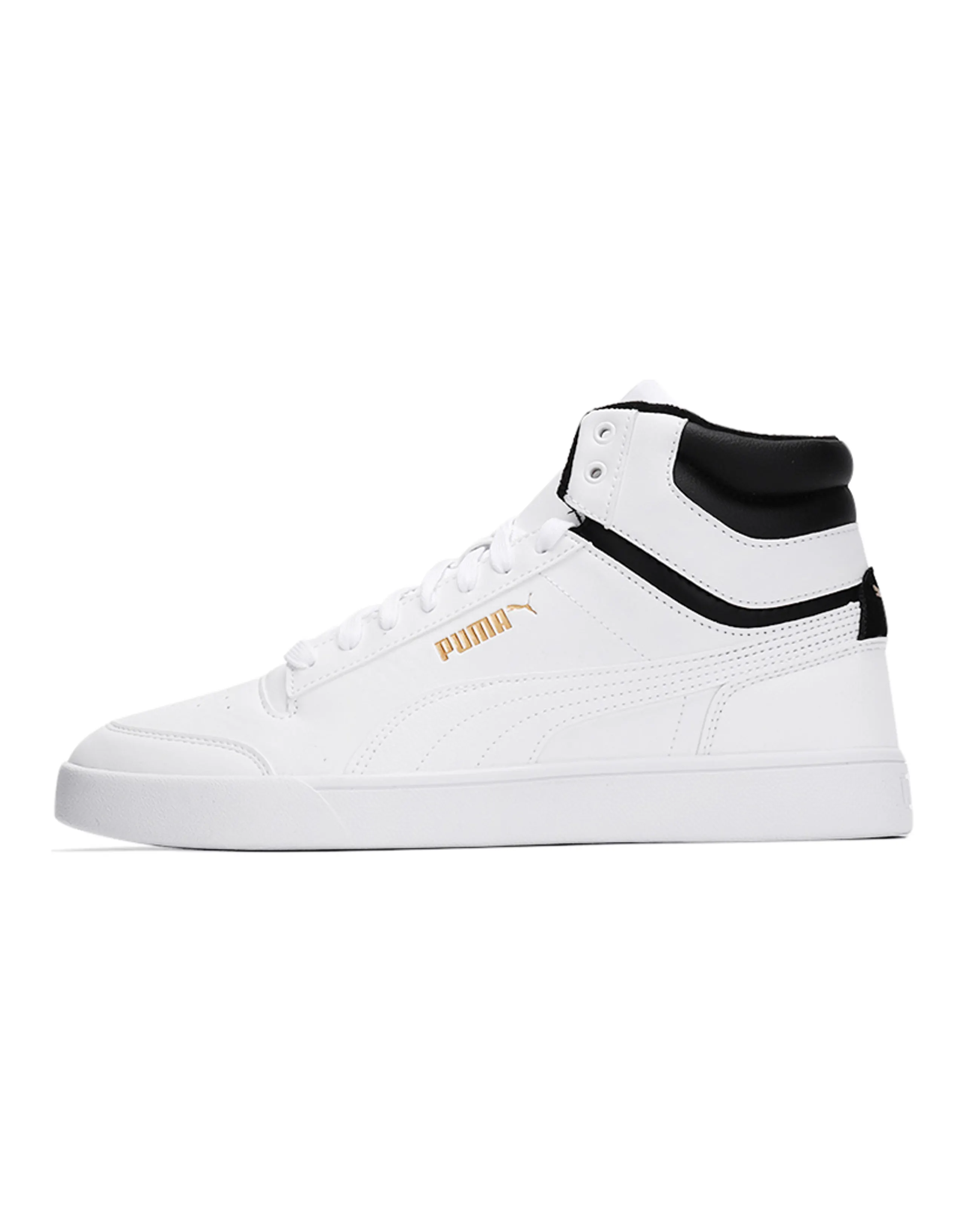 PUMA Shuffle Mid Wtr 'White Black Team Gold'