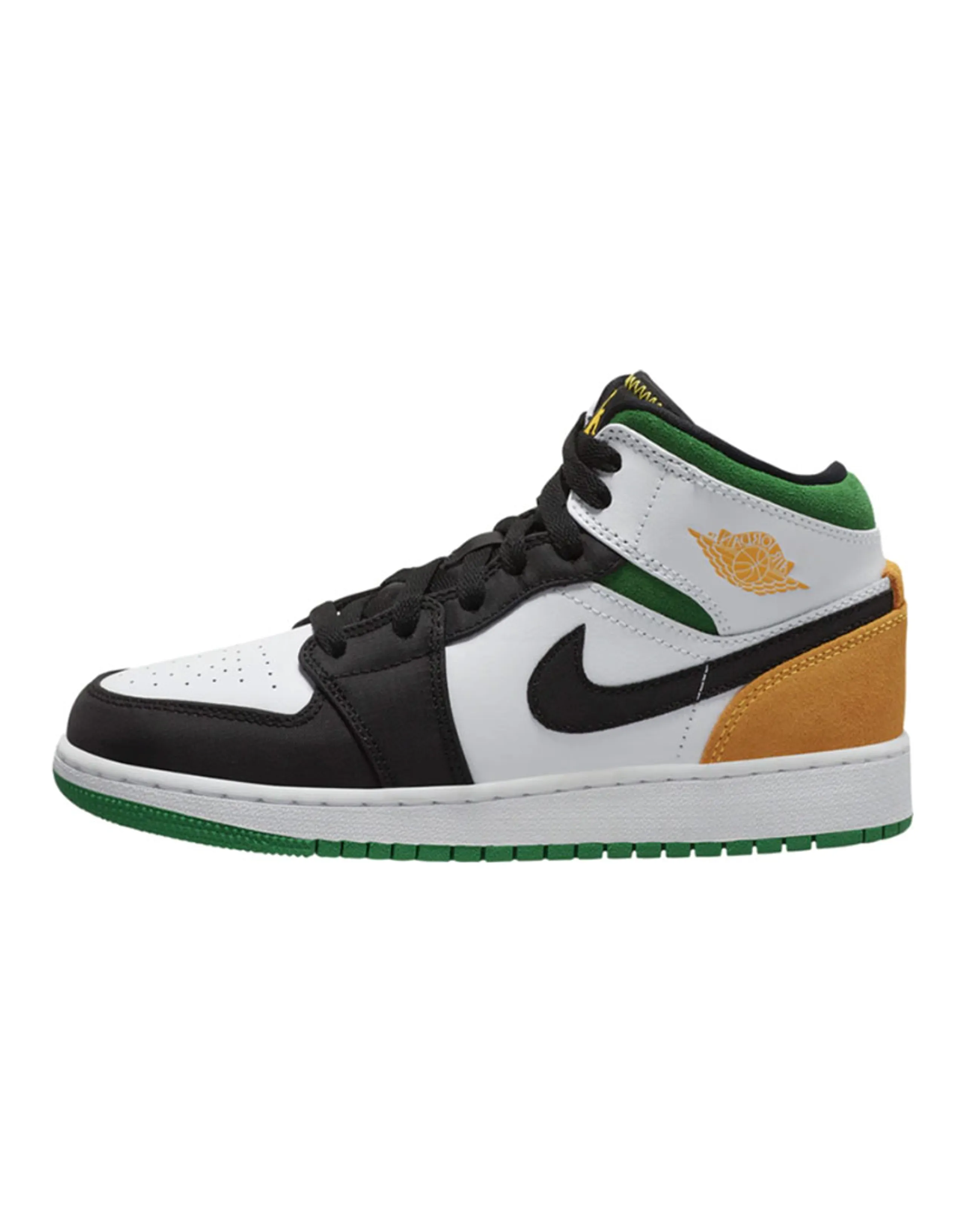 Jordan 1 Mid SE White Laser Orange Lucky Green GS