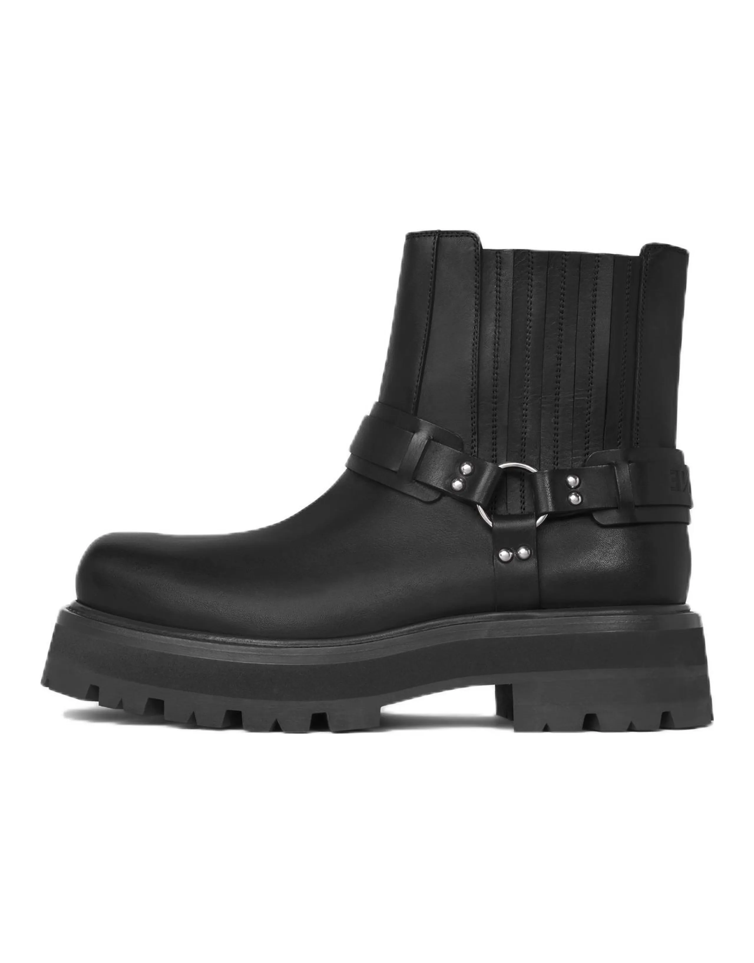 CELINE Calfskin Slip-On Fashion Chelsea Boots Men's Black