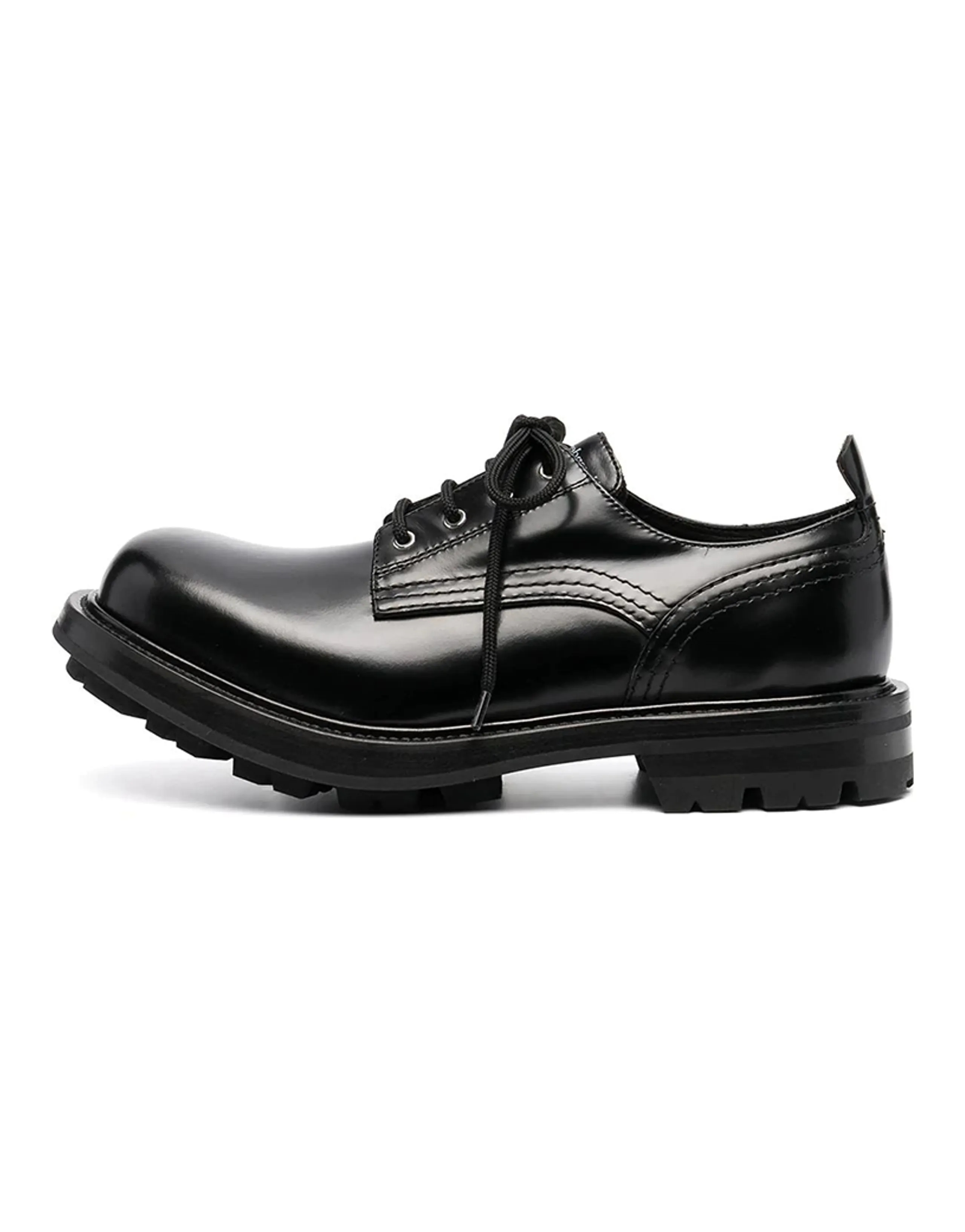 Alexander McQueen Worker Lace Up Black