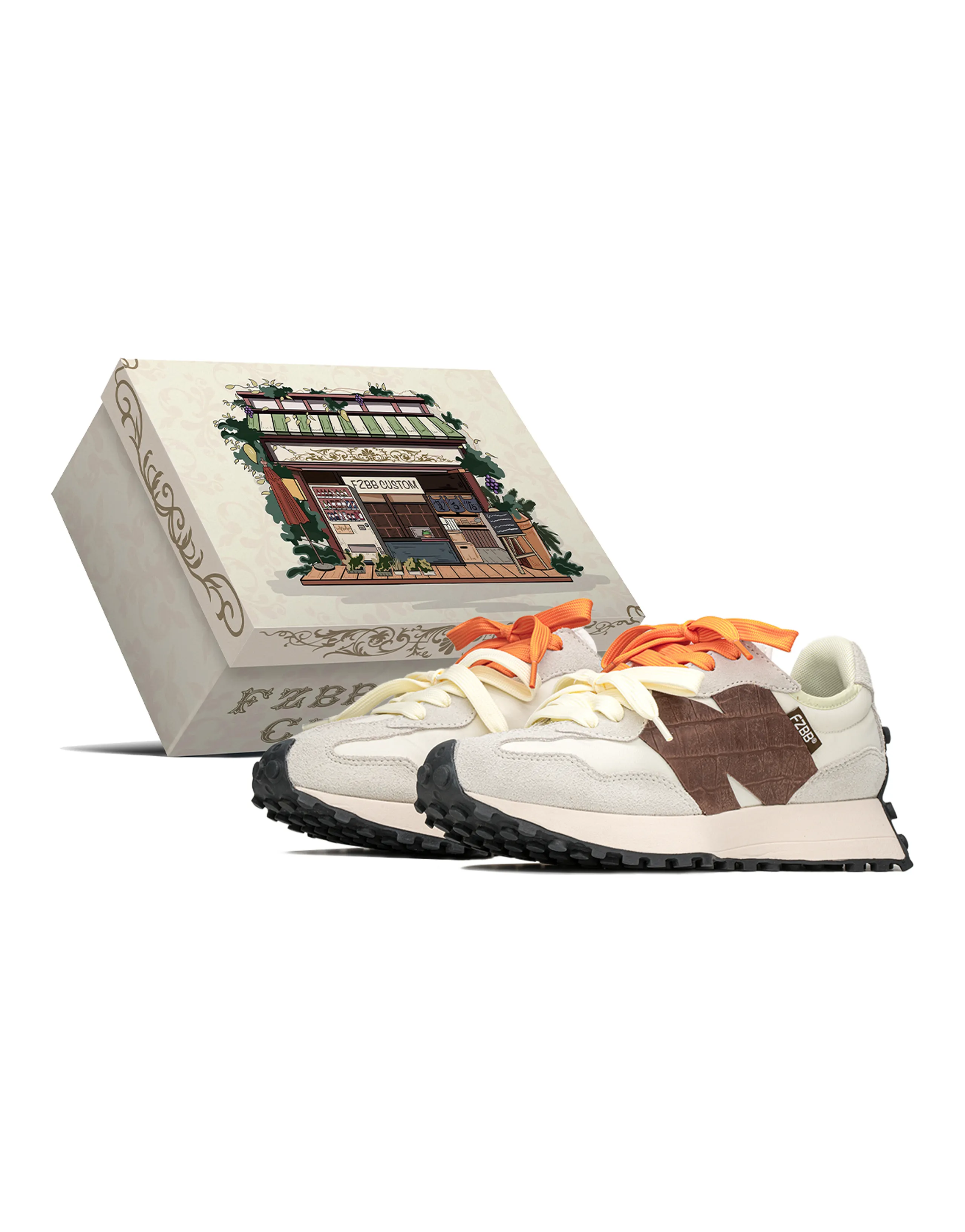 New Balance NB 327 Low-Top Running Shoes Unisex Brown Gray