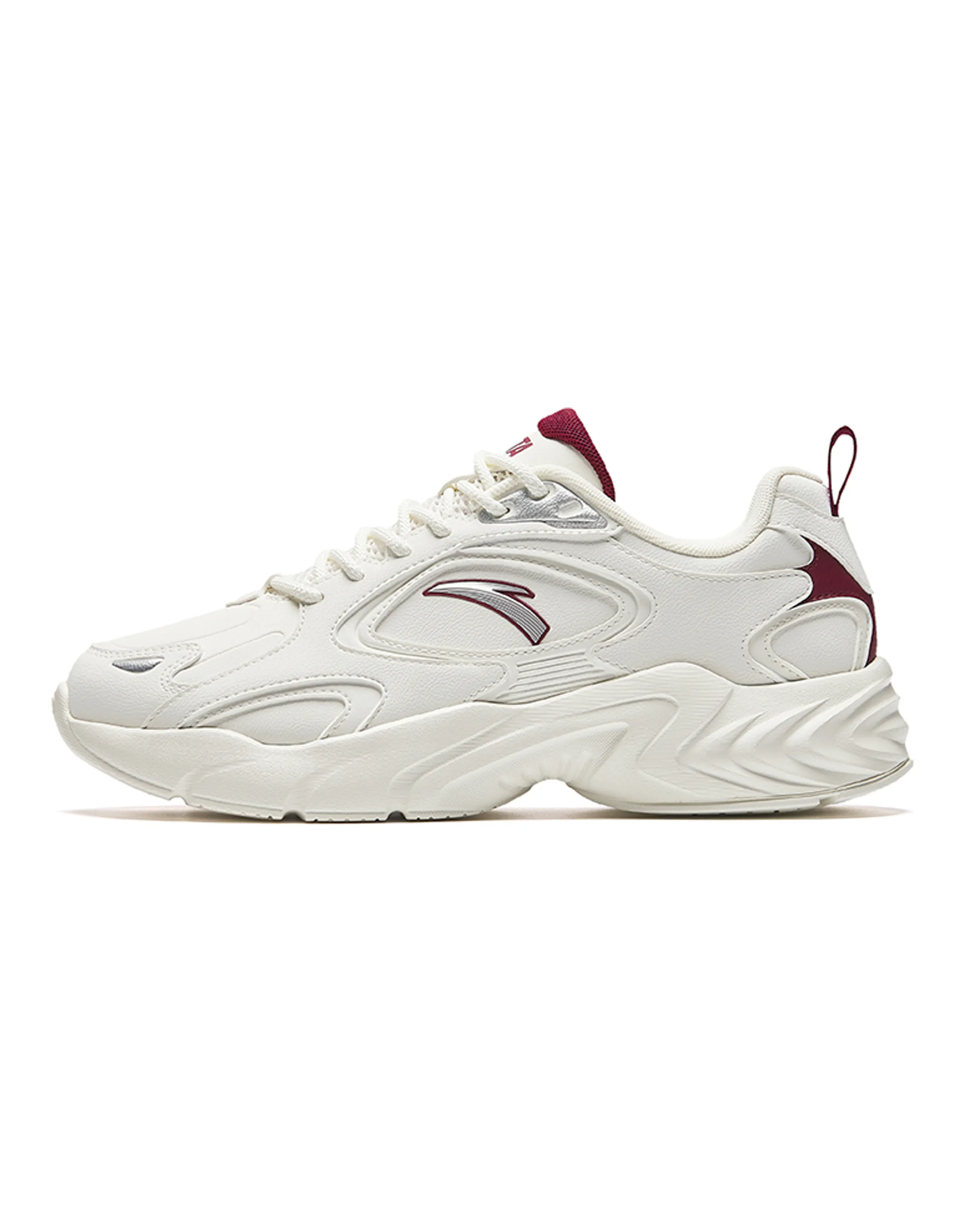 Anta Wear-Resistant Balance Low-Top Chunky Sneakers Men's White Red