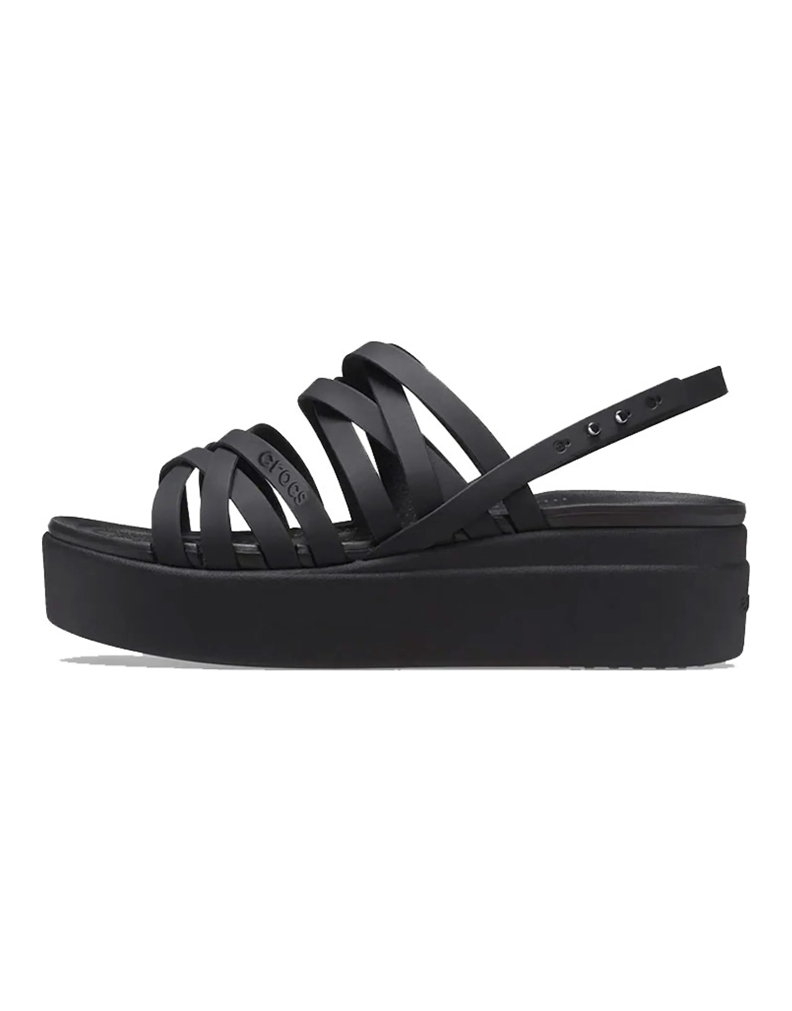 Crocs Brooklyn Strappy Black Sandals Women's